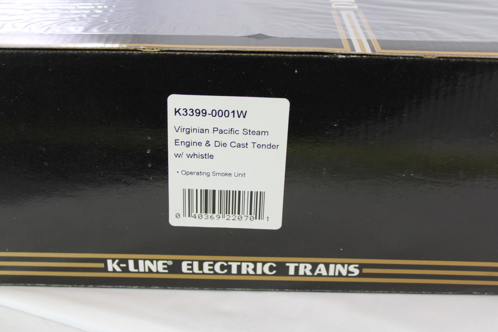 O-Gauge – K-Line – 4-6-2 -Virginian Pacific Steam Engine and Tender – K3399-001W
