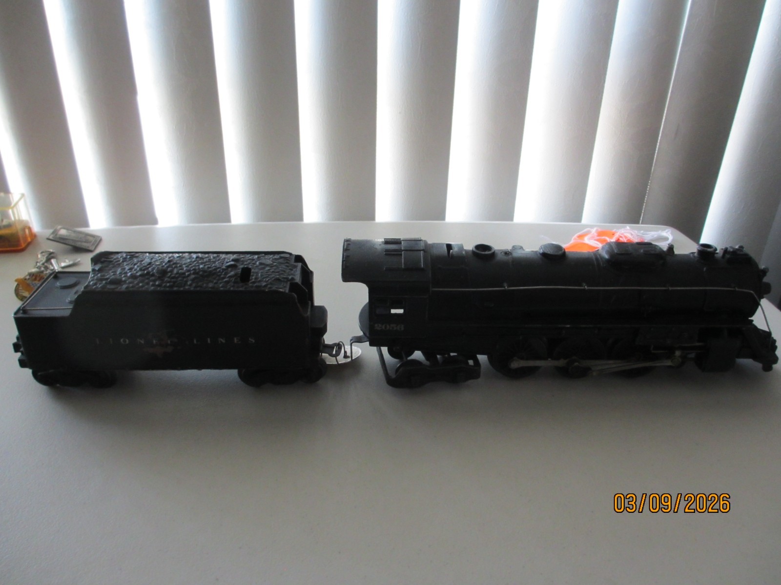 1952 LIONEL O GAUGE 2056 HUDSON STEAM LOCOMOTIVE WITH 2046W TENDER