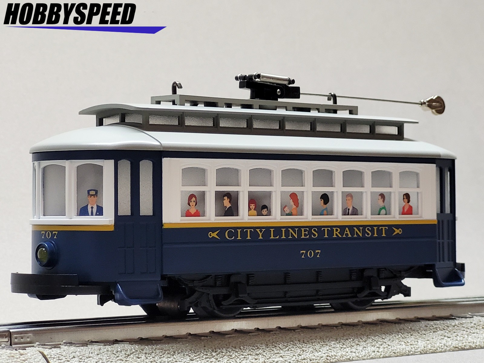 MTH RAILKING CITY LINES TRANSIT BUMP N GO TROLLEY O GAUGE street car 30-5257 NEW