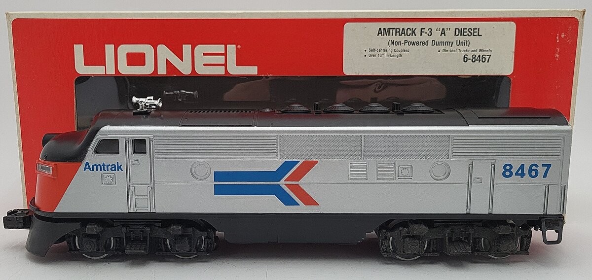 Lionel 6-8467 O Amtrak F3A Non-Powered Diesel Locomotive EX/Box