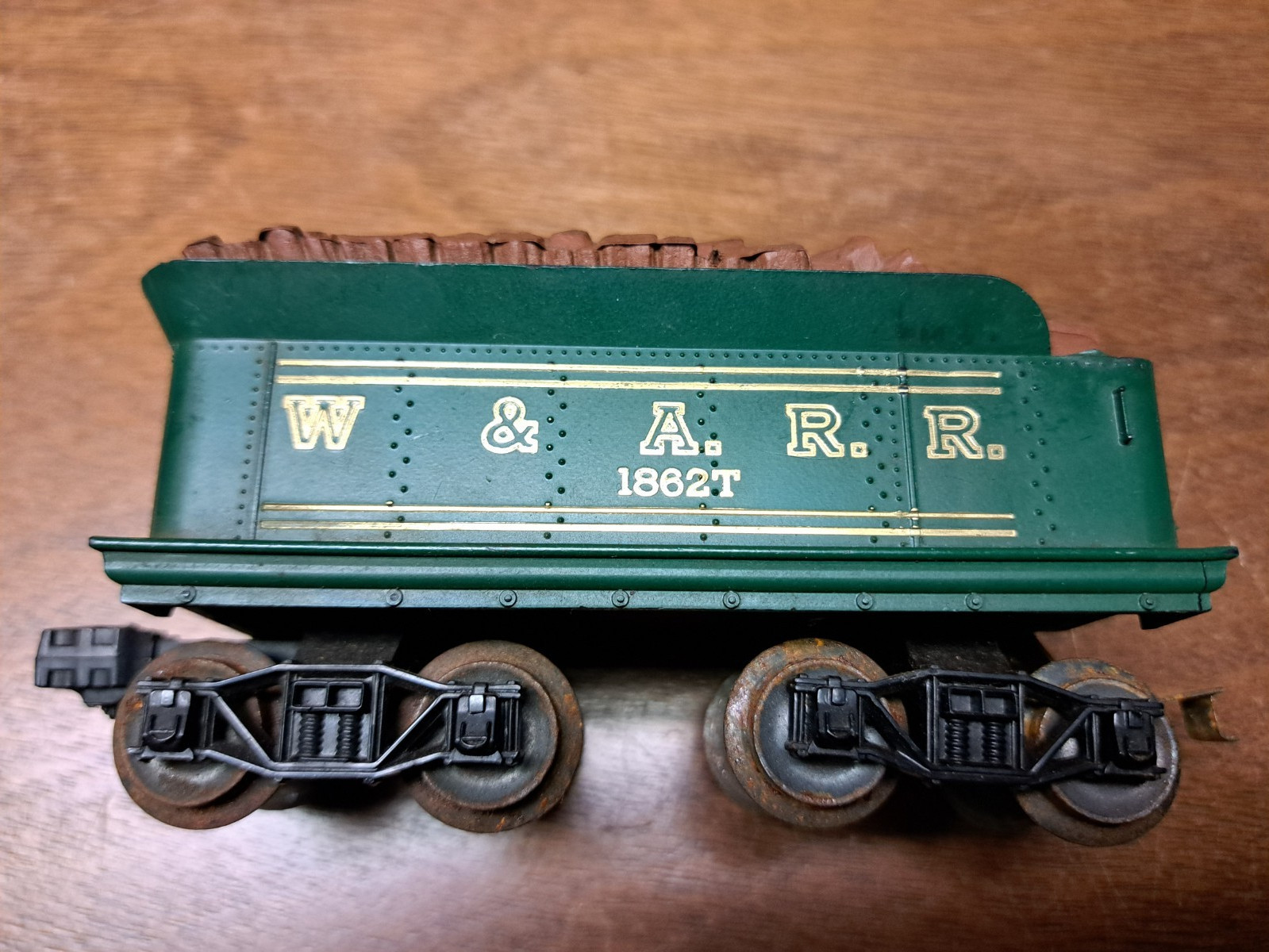 LIONEL O GAUGE POST-WAR W & A. R.ORIGINAL 1862T GENERAL LOCOMOTIVE WOOD TENDER