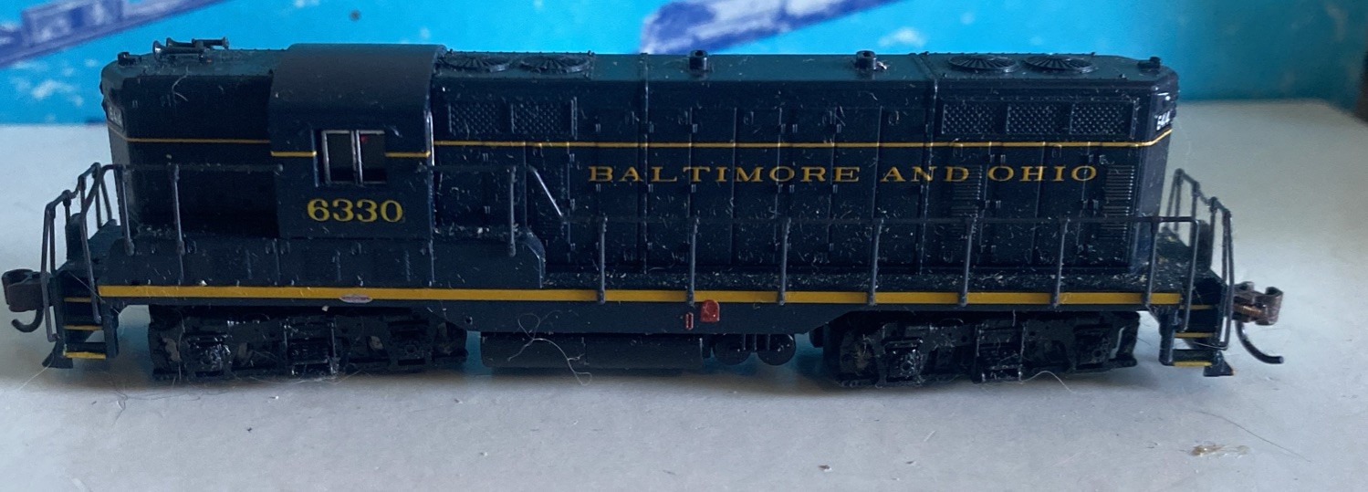 N Scale DCC Equipped GP7 Baltimore Ohio B&O 6330 Non Dynamic Brake Loco Engine