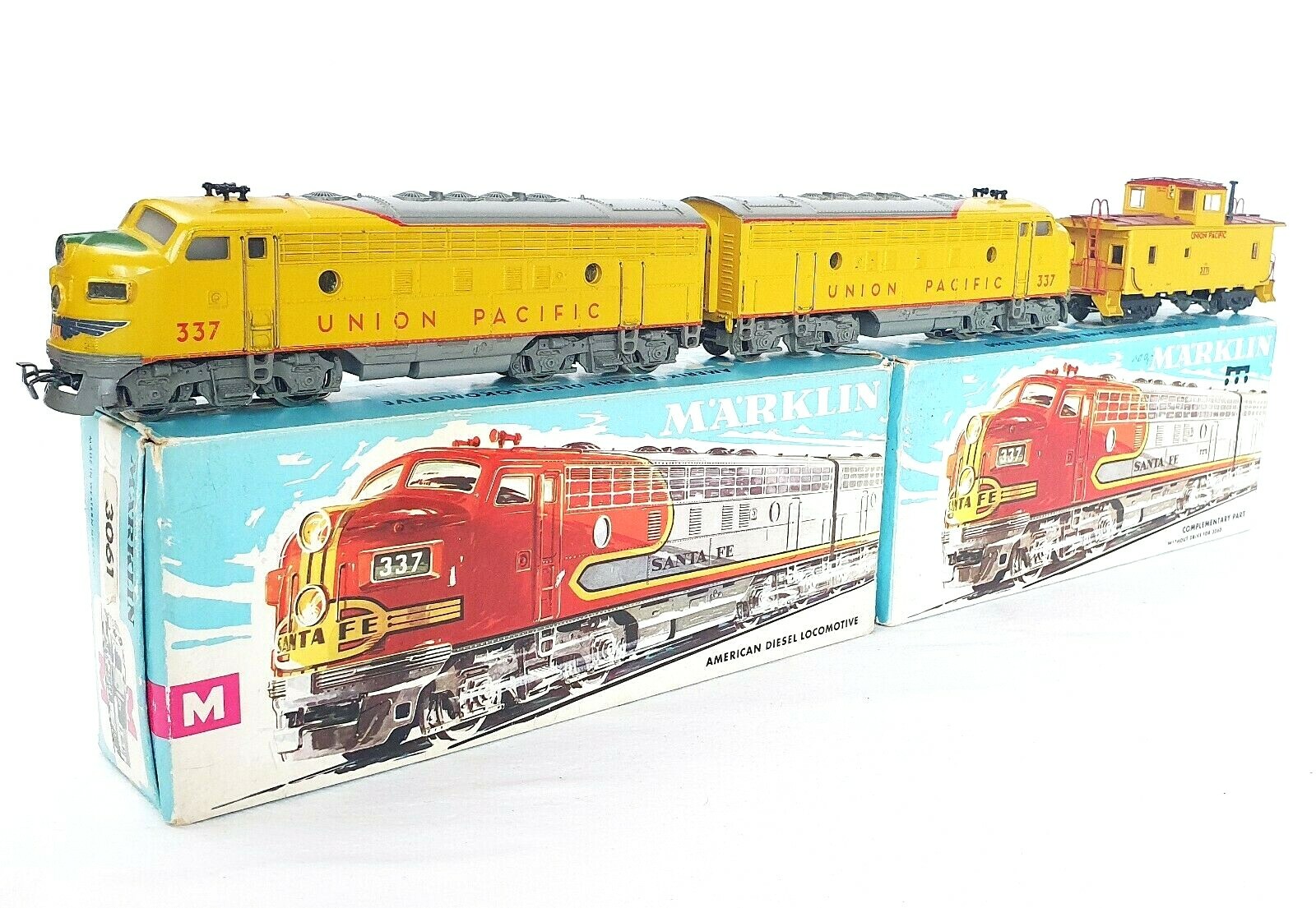 Marklin AC HO USA UNION PACIFIC EMD F7 DIESEL 2-UNIT LOCOMOTIVE 3061 + 4061 MIB!