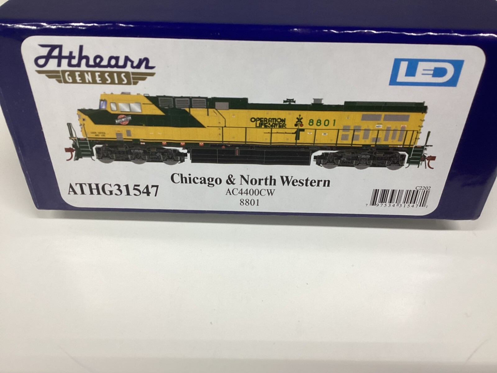 Athearn #G31547 HO scale “C&NW” AC 4400 DCC & SOUND READY Rd.#8801