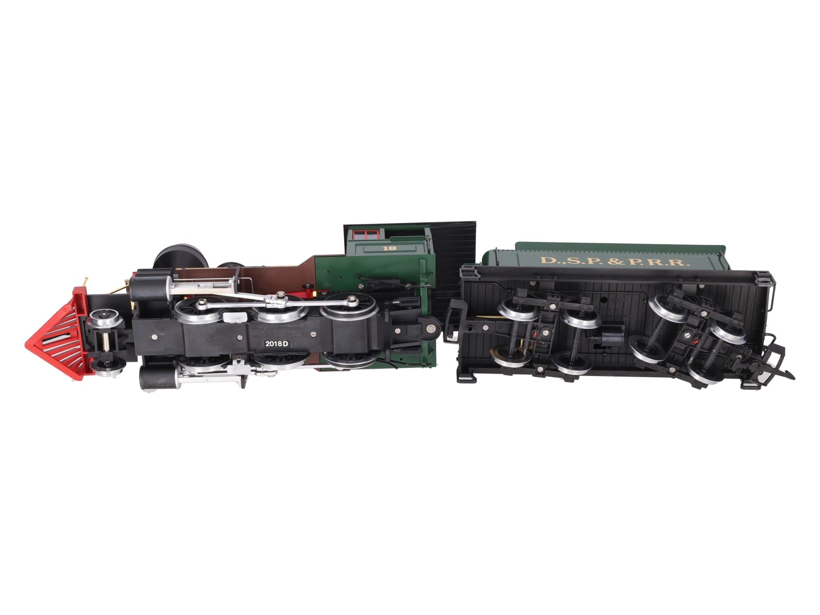 LGB 2018D G Scale DSP&PRR 2-6-0 Mogul Steam Locomotive & Tender #18 LN/Box