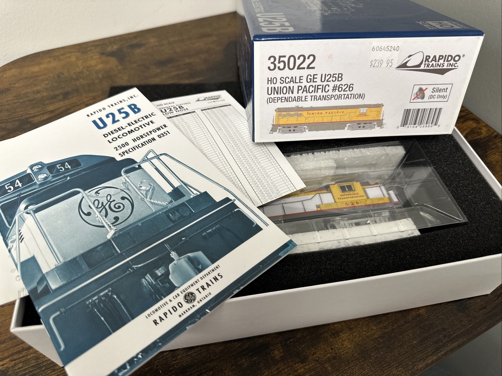 Rapido HO #35022 GE U25B Diesel Locomotive – Union Pacific #626 DCC Ready NIB CC