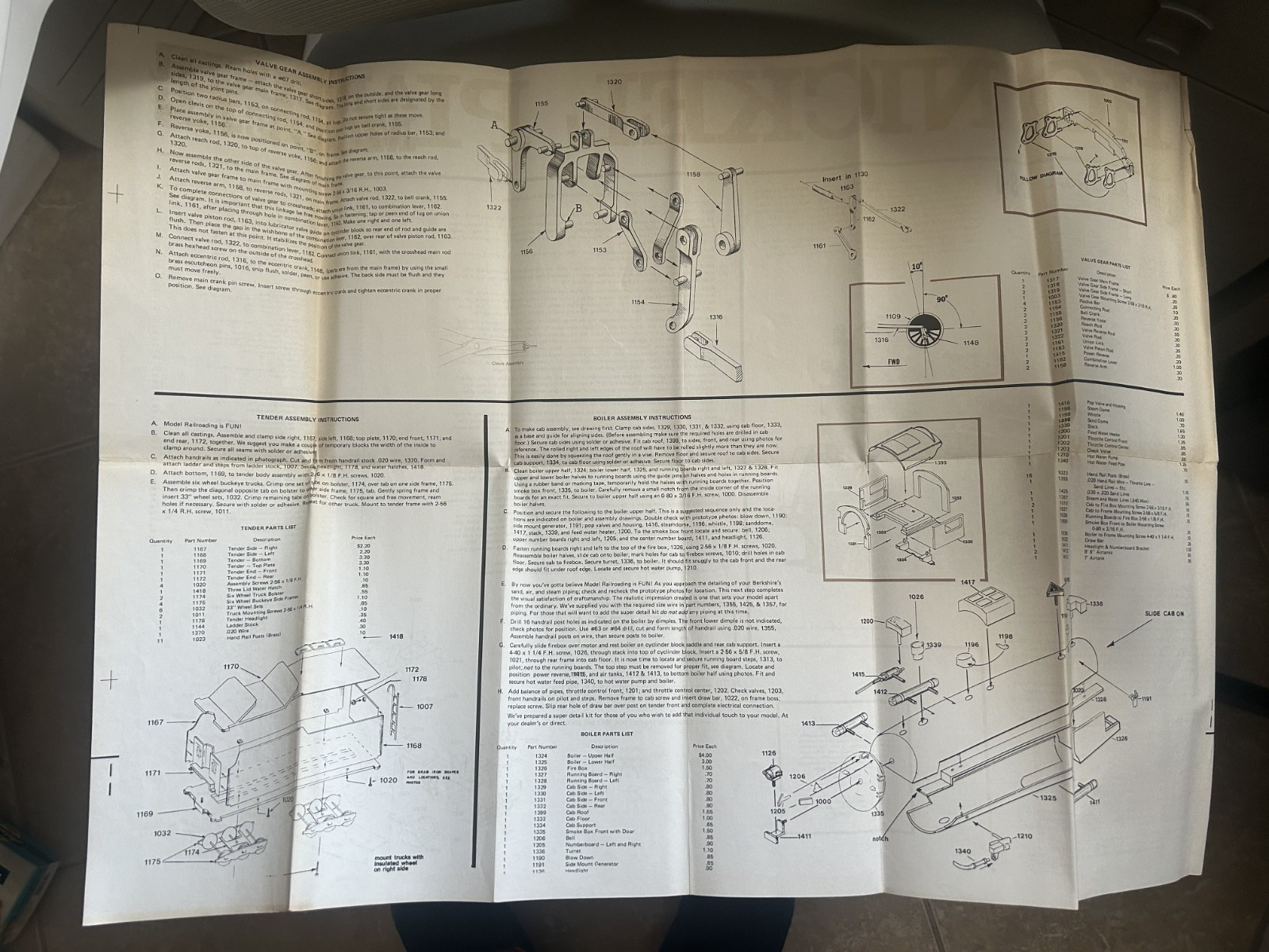 Vintage Arbour Models HO Scale 2-8-4 Berkshire NKP Model 107 Unbuilt Kit