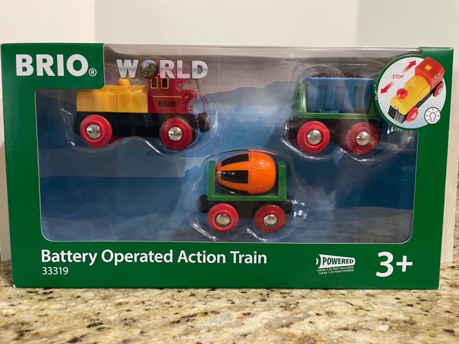 NIB BRIO WORLD Battery Operated Action Train #33319, Set of 3 Rail Cars