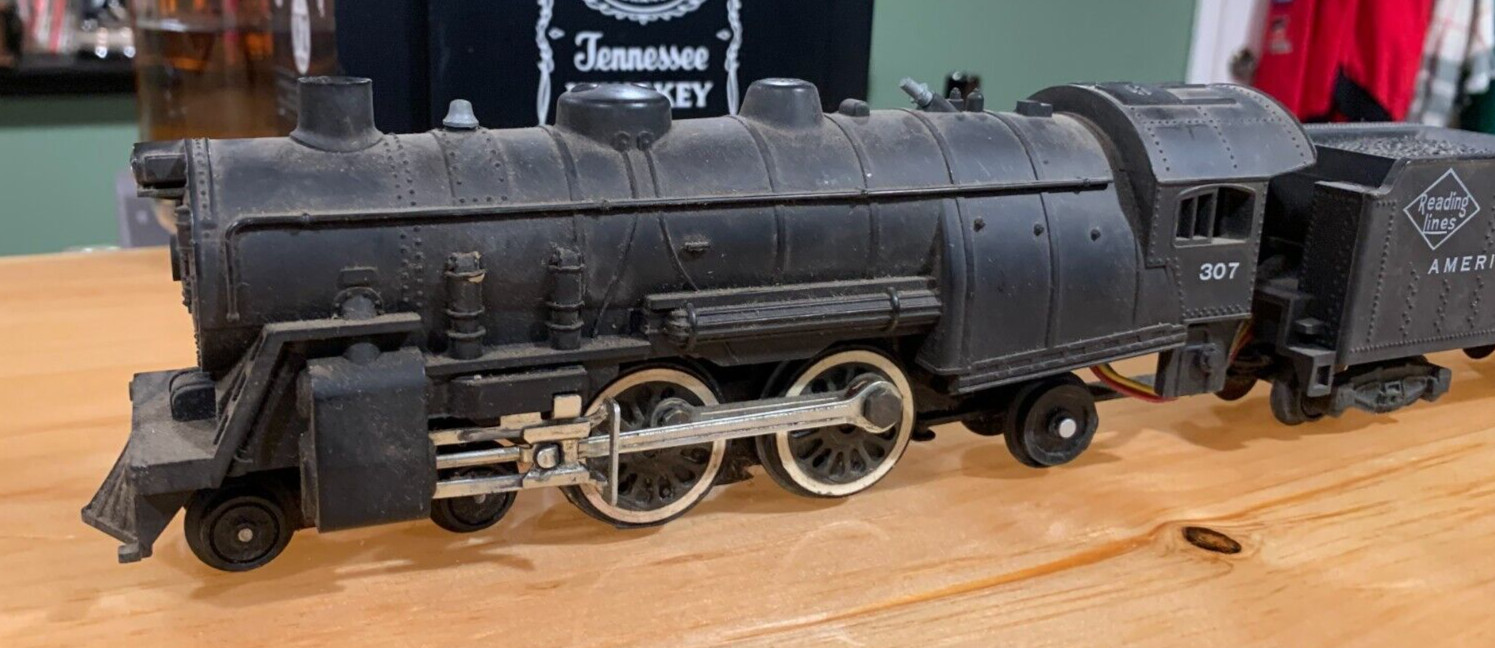 1940’s-50’s American Flyer 307 4-4-2 Reading Lines Steam Locomotive & Tender