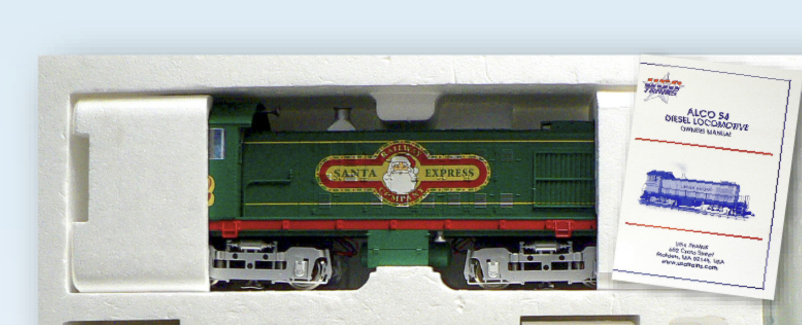 USA Trains R22566 G Christmas Alco S4 DIESEL SWITCHER LOCOMOTIVE, SHIPS FREE