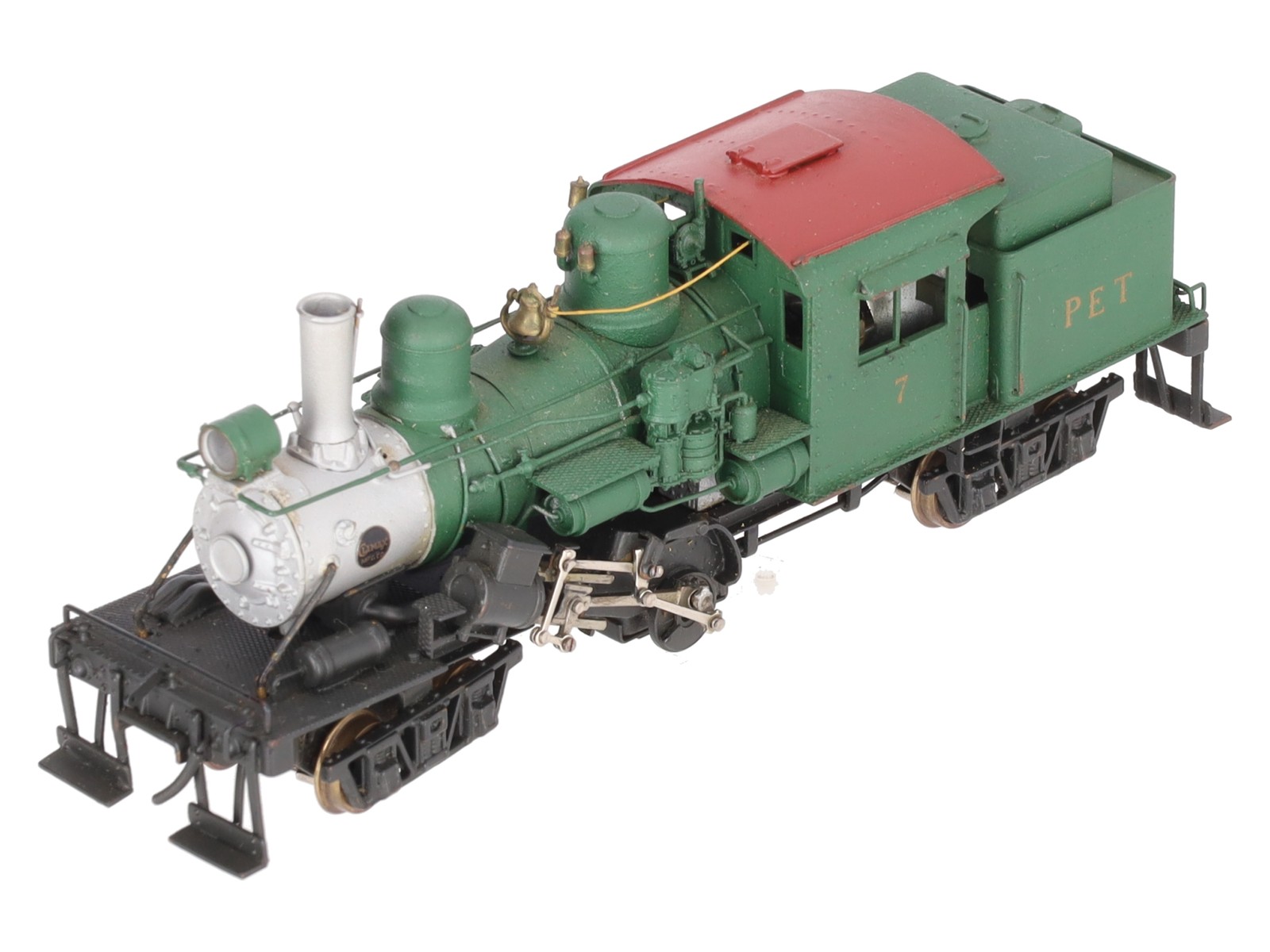 United Models PFM BRASS HO PET Green Climax Class C Logging Steam Locomotive #7