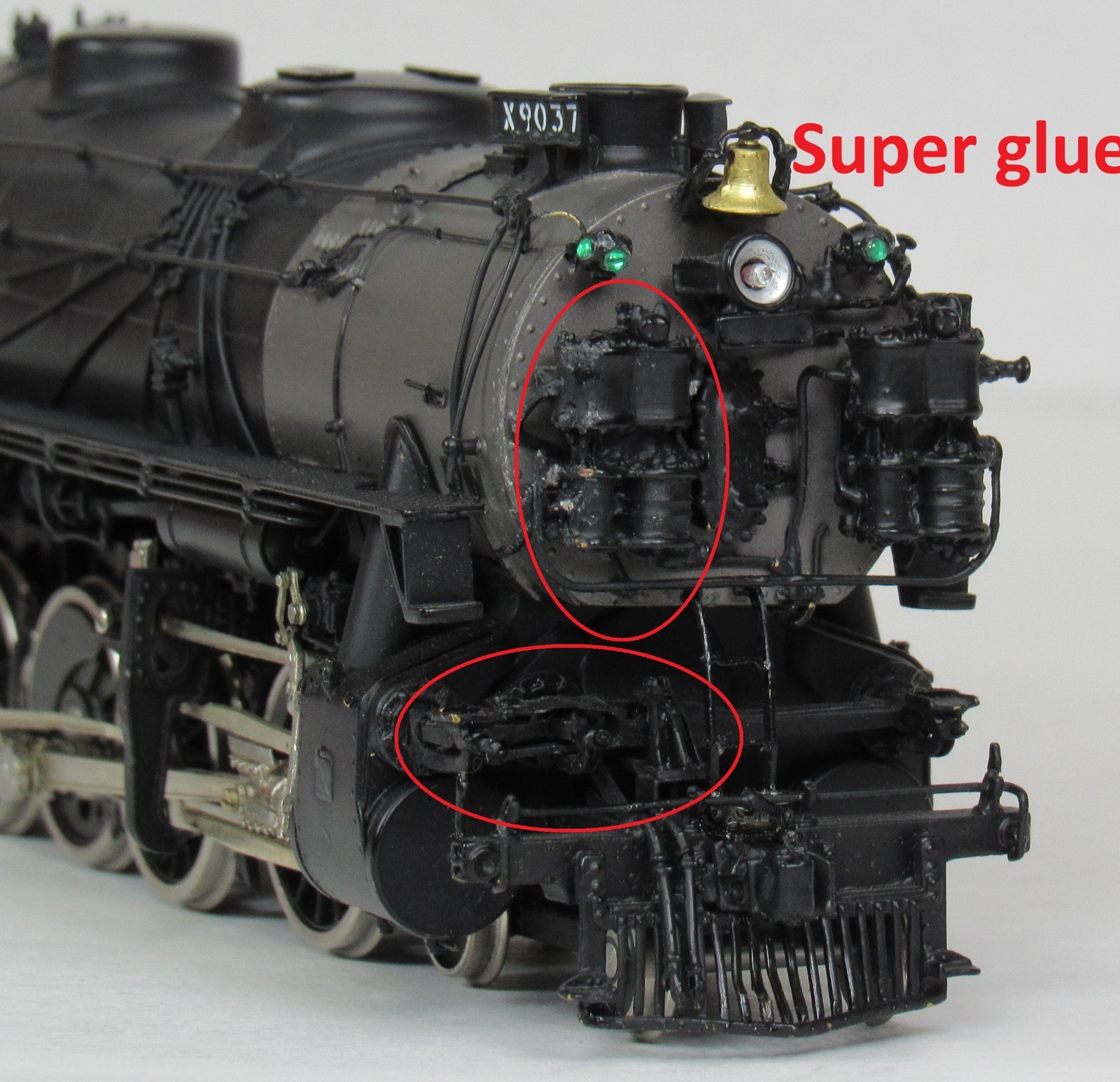 Key Imports Union Pacific 4-12-2 Steam Engine #9037 F/P HO-Scale BRASS *