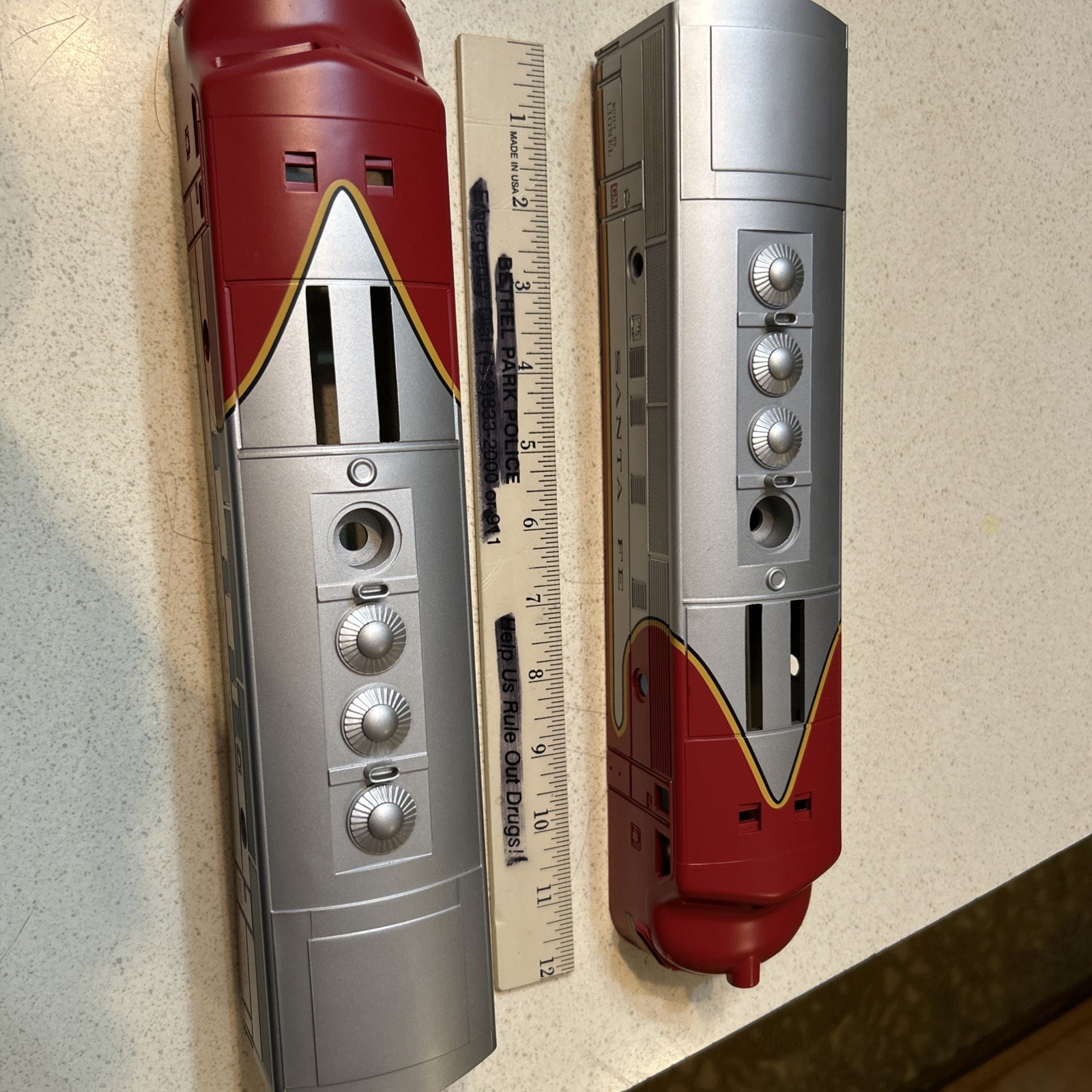 2 Lionel Santa Fe F-3 Diesel O Gauge Shell Only Red And Silver LLC New Nice