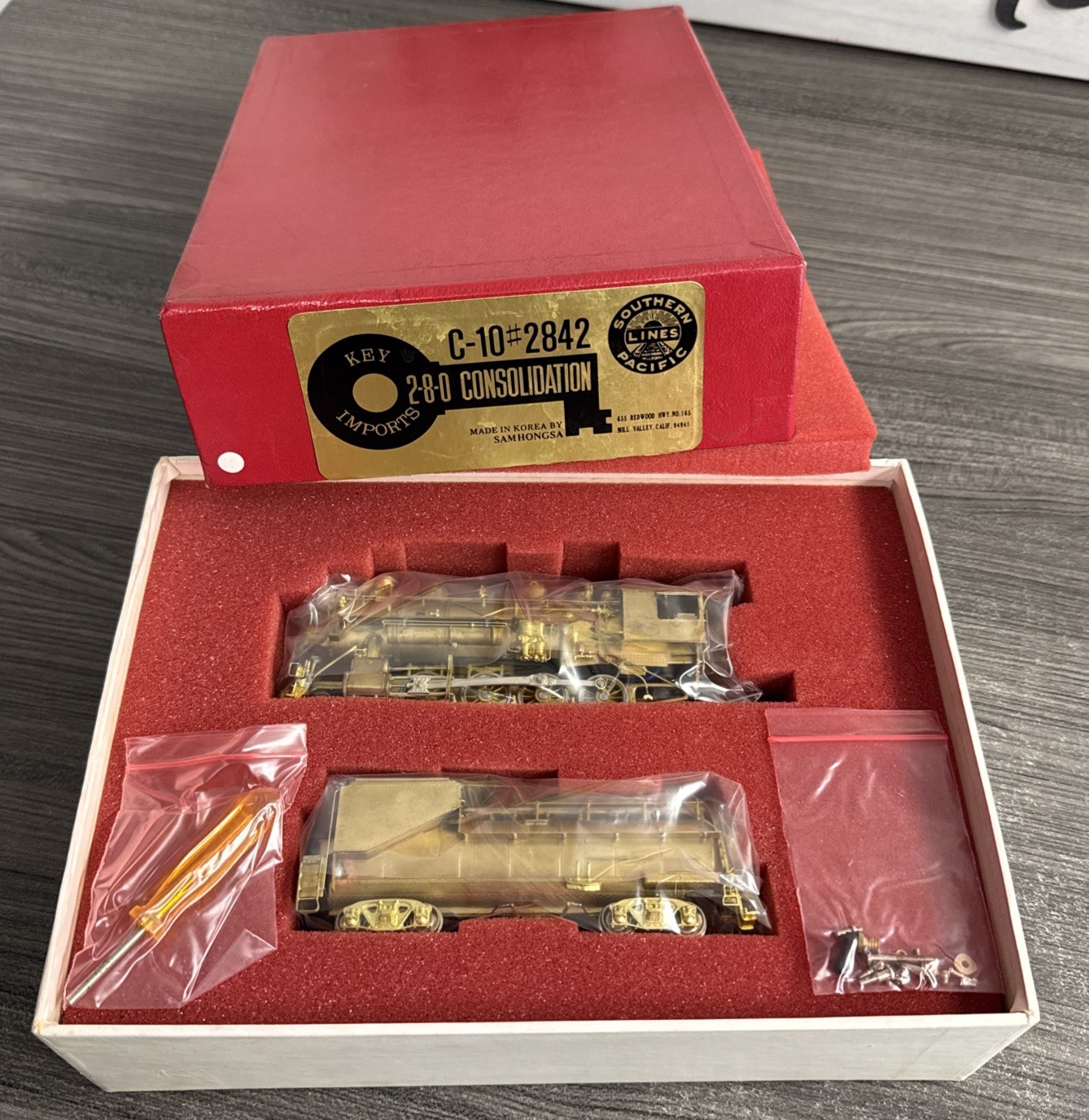 Key Imports HO Brass Consolidation Southern Pacific 2-8-0 C-10 Unpainted & LNIB!