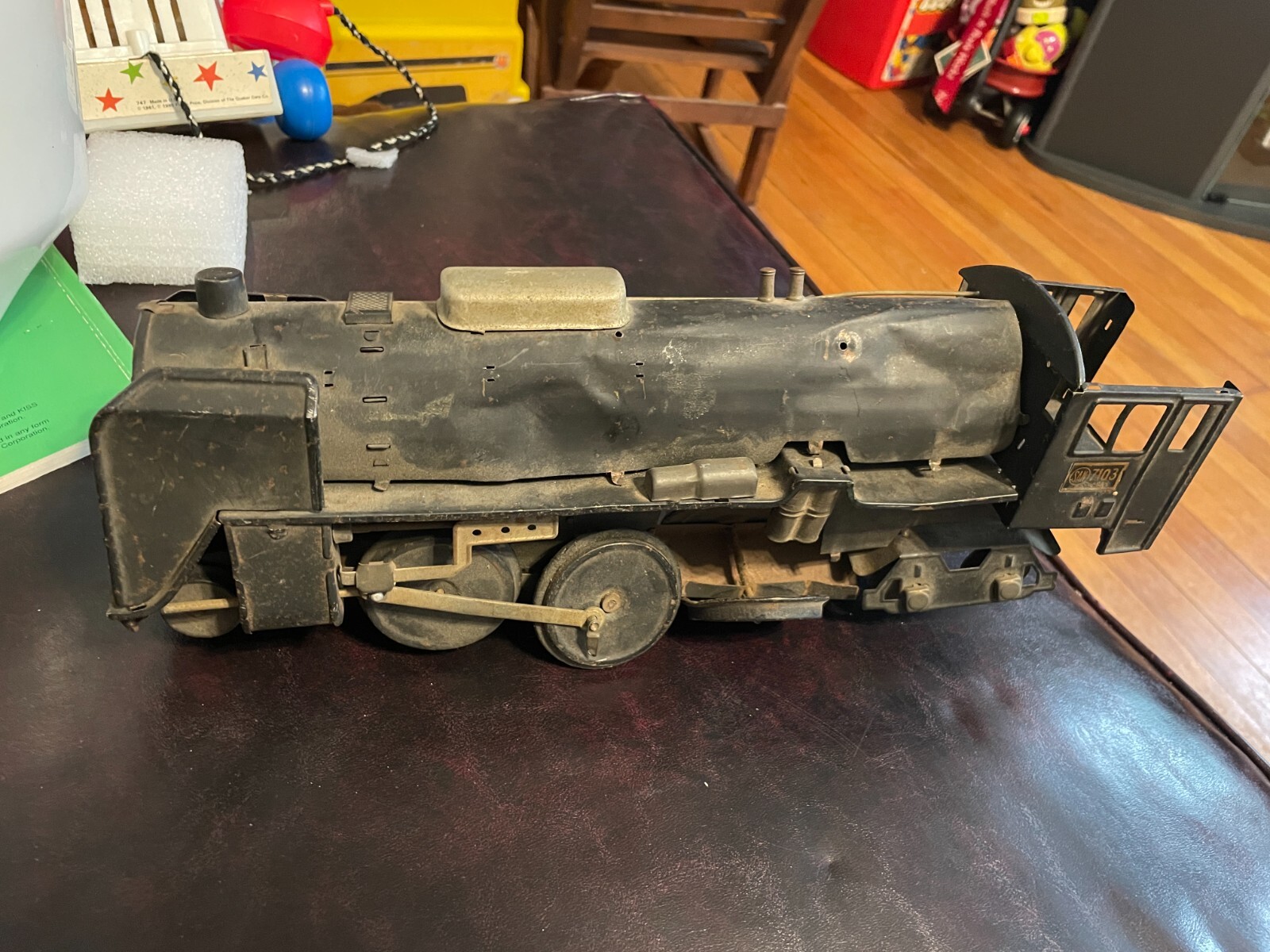 Vtg. San 7103 japan tin wind up train Parts
