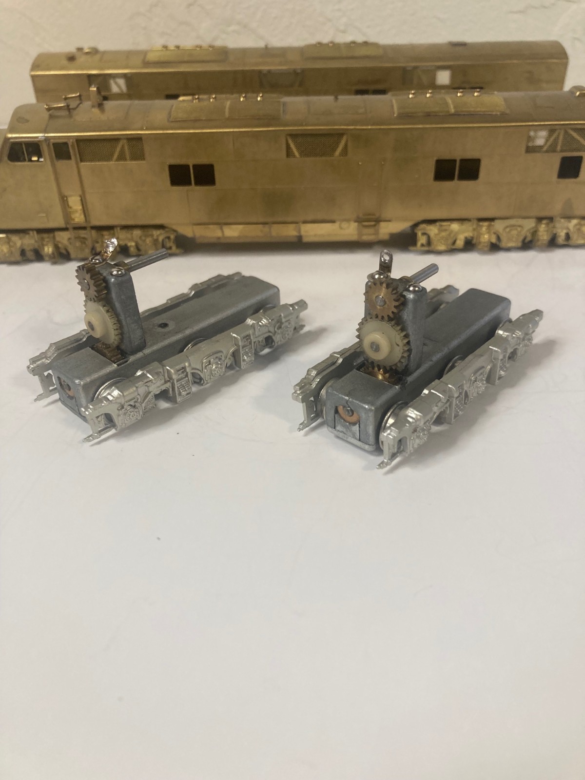 Hallmark HO EMD E-3/6 Brass A/B Set w/Glide Drive Upgraded Trucks Original Box