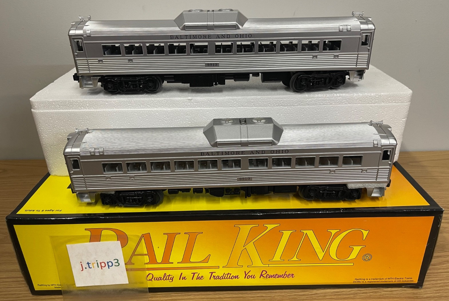 MTH Railking 30-2144-3 Baltimore Ohio RDC Budd Car Passenger Addon Train O Gauge