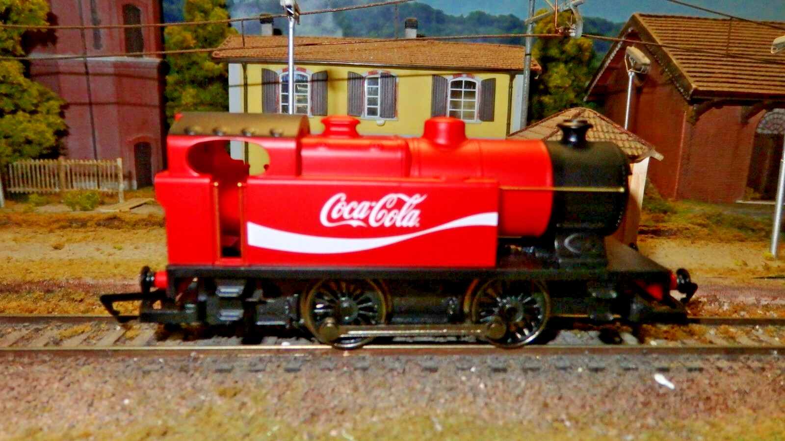 Hornby Steam Locomotive Red And Black Coca Cola