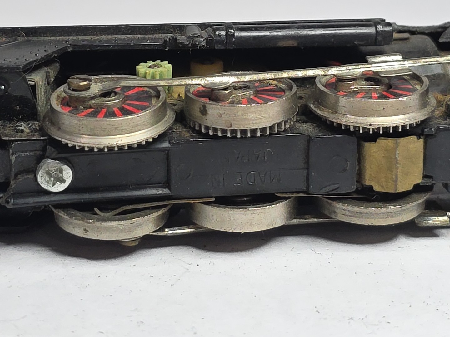 As Is Parts Japan HO Scale Plastic TIN Litho 0-6-0 Steam Motor Works Gear Damage