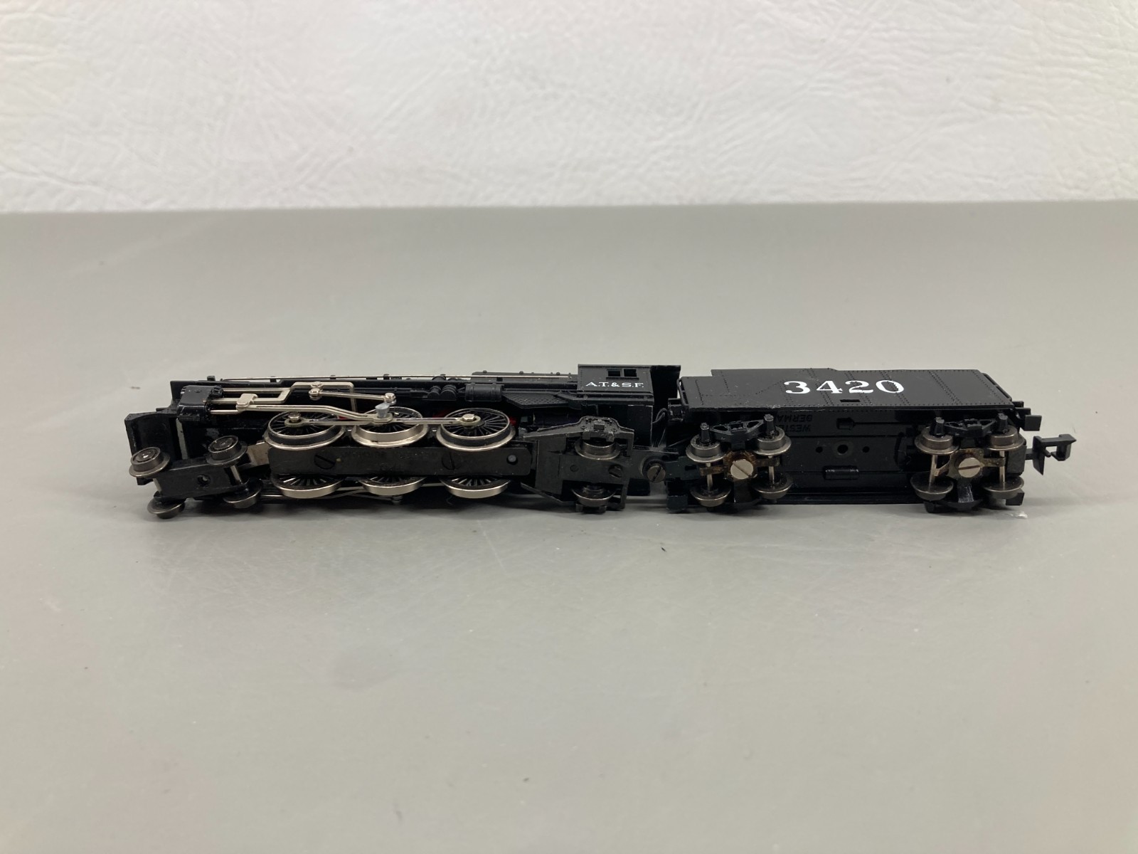 Vintage Trix N Scale Steam Locomotive & Tender 3420 AT & SF West Germany