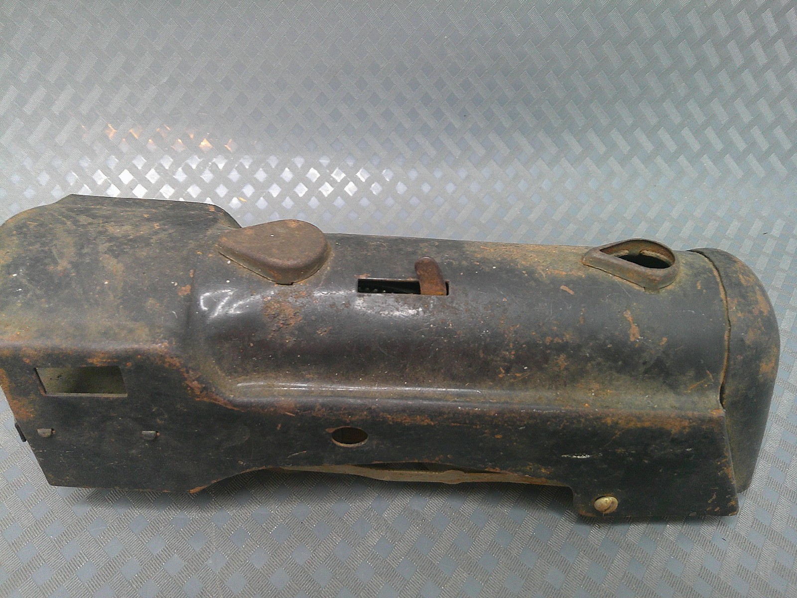 Vintage 1940s Pressed Steel Marx Steam Engine Locomotive Train Metal Black USA