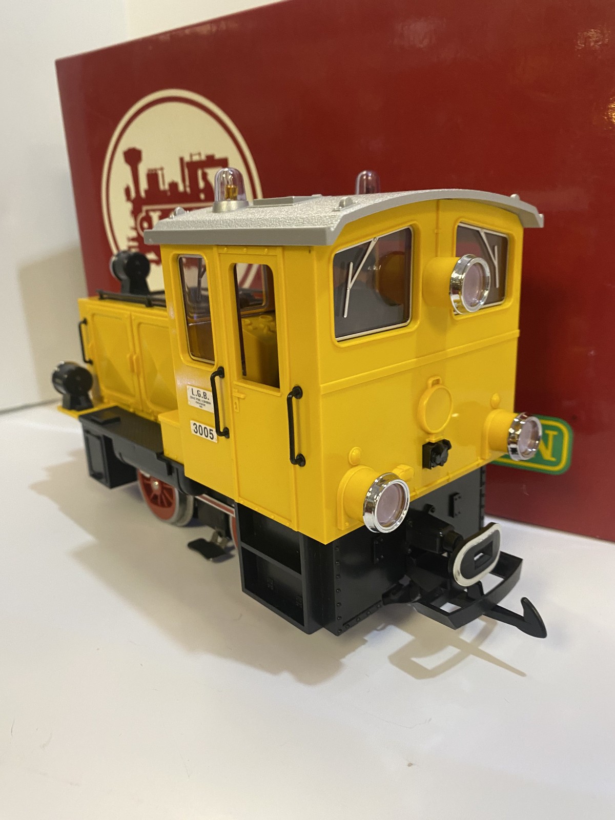 LGB 2090N – Yellow G-Scale Locomotive – # 3005 Loco In Box – Lehmann