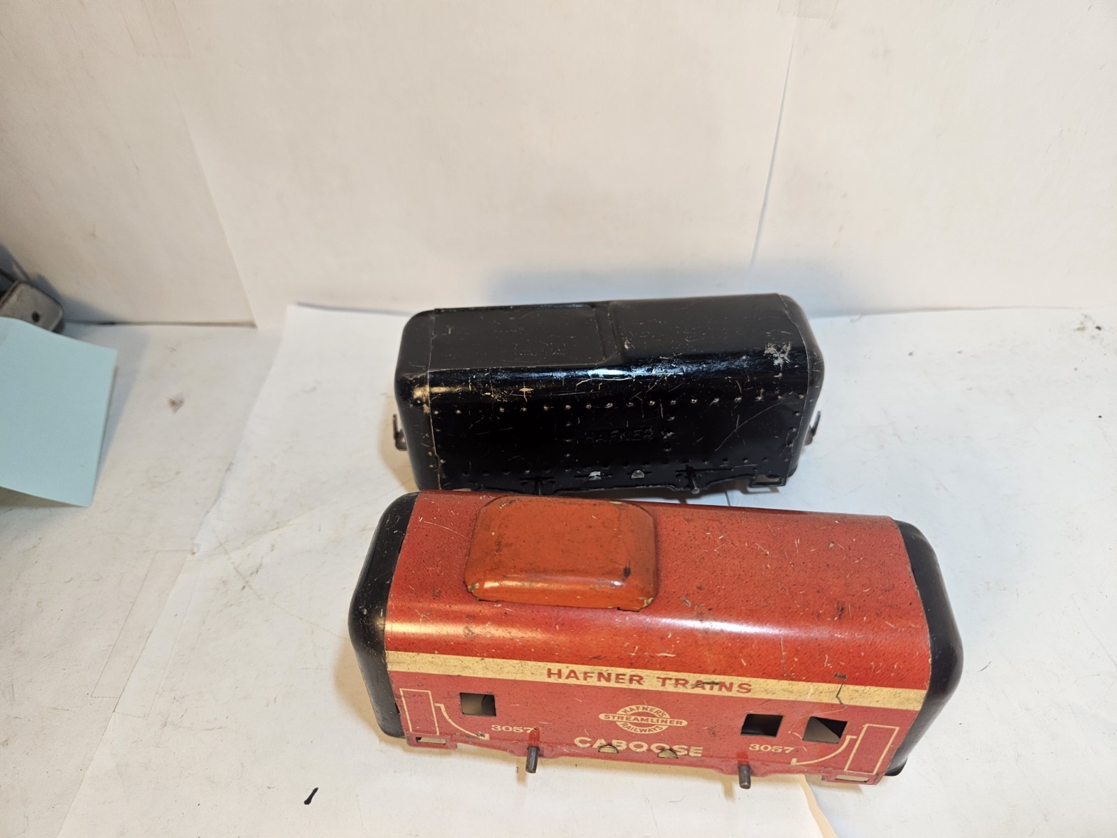 Hafner Pre-war O gauge 1010 Black & Silver Locomotive, Tender & Caboose (#4)