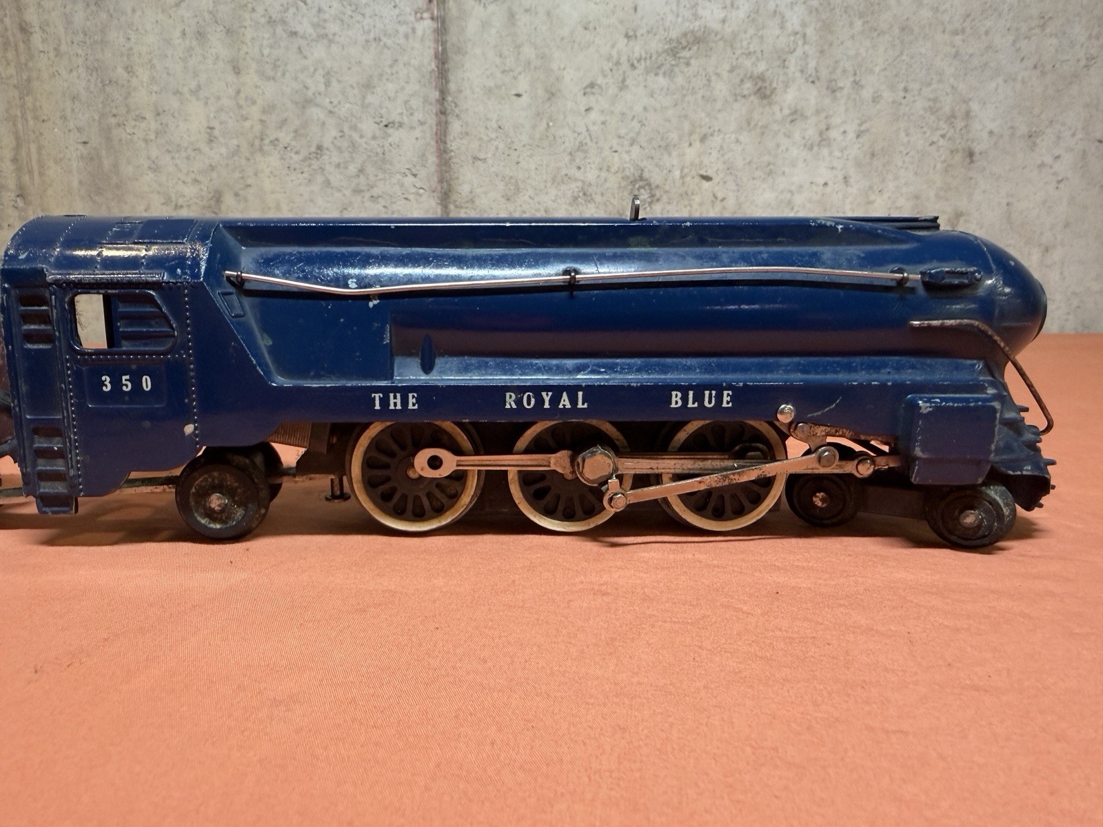 American Flyer S Gauge 350 Royal Blue 4-6-4 Steam Locomotive w/ Tender AC