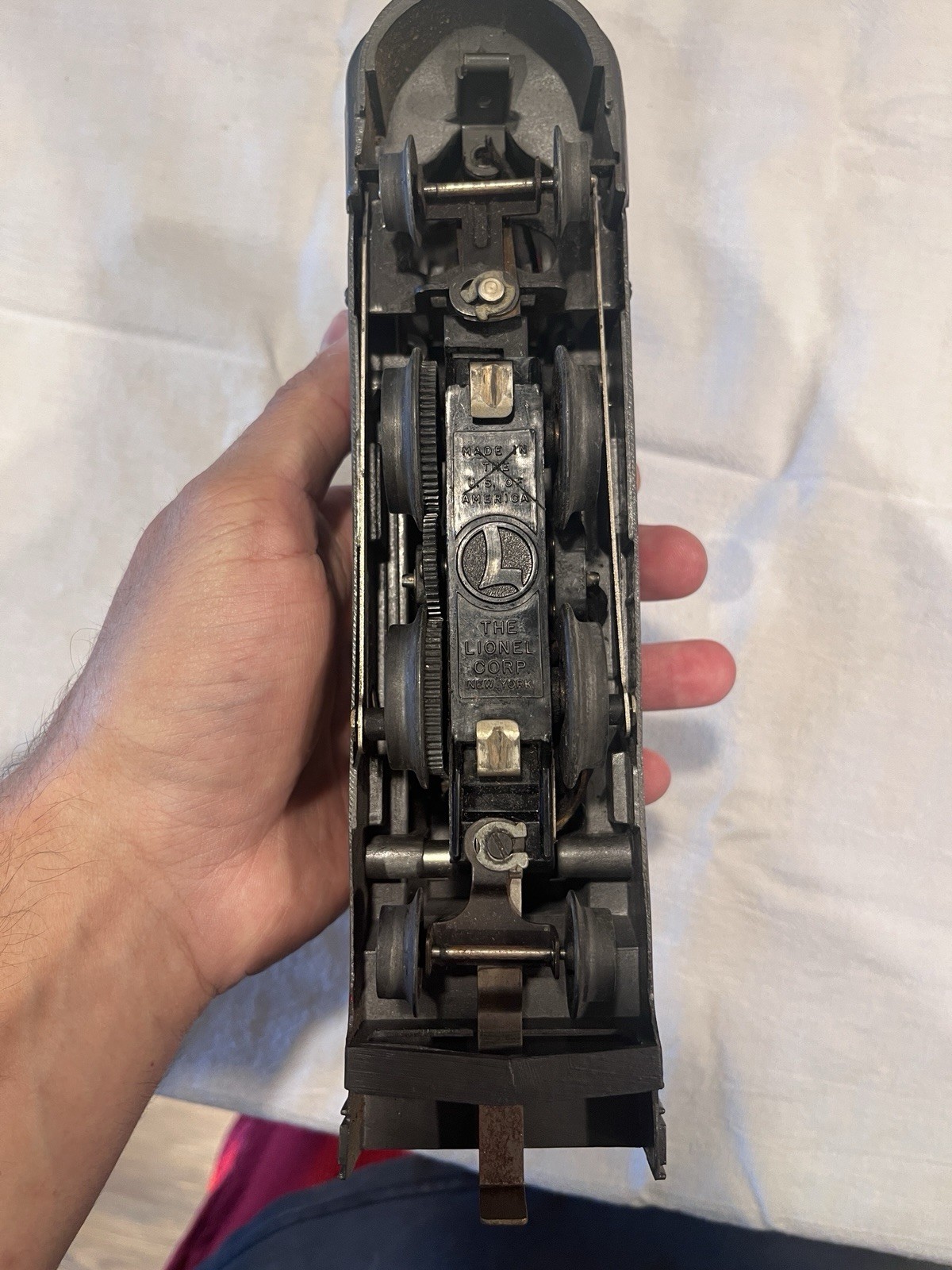 Lionel O Gauge torpedo steam locomotive gunmetal pre war version w coal tender