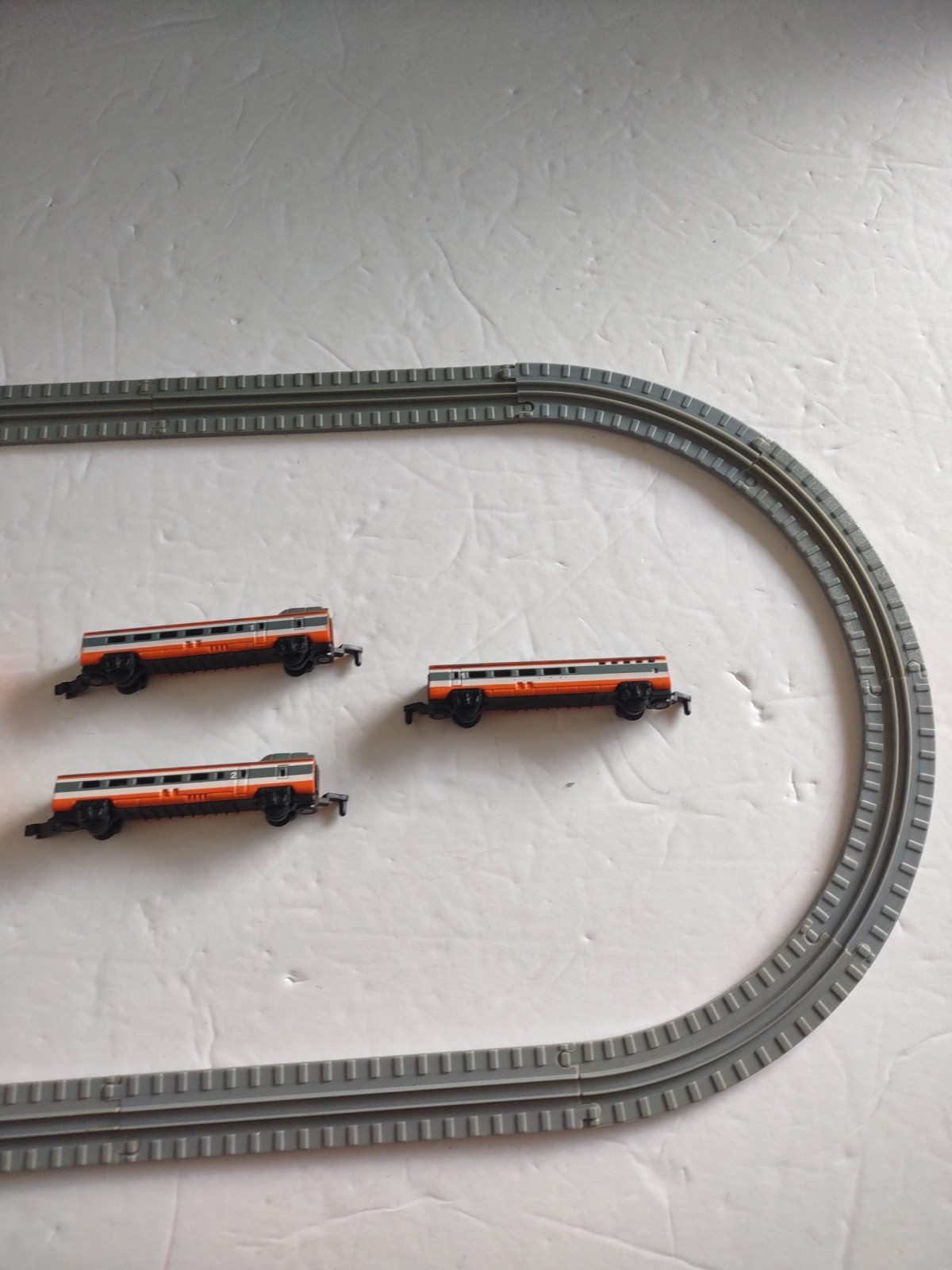 MICRO MACHINES MINIATURE 5 CAR TGV HIGH SPEED BULLET TRAIN PASSENGER ENGINE 1989