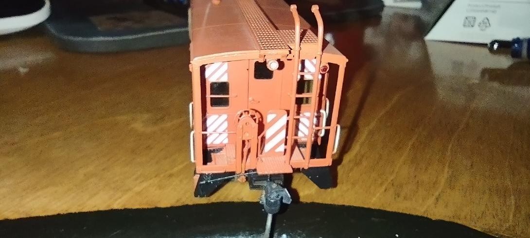 Over land models Brass HO D&RG steel caboose (custom painted for OMI)