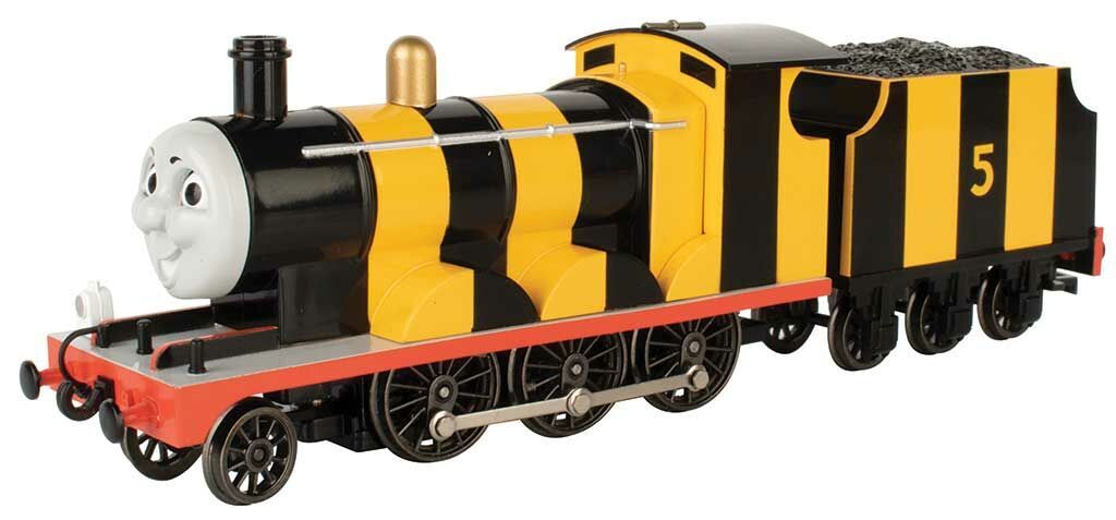 Bachmann HO Thomas & Friends Standard DC James #5 (Busy Bee Scheme; yellow 58821