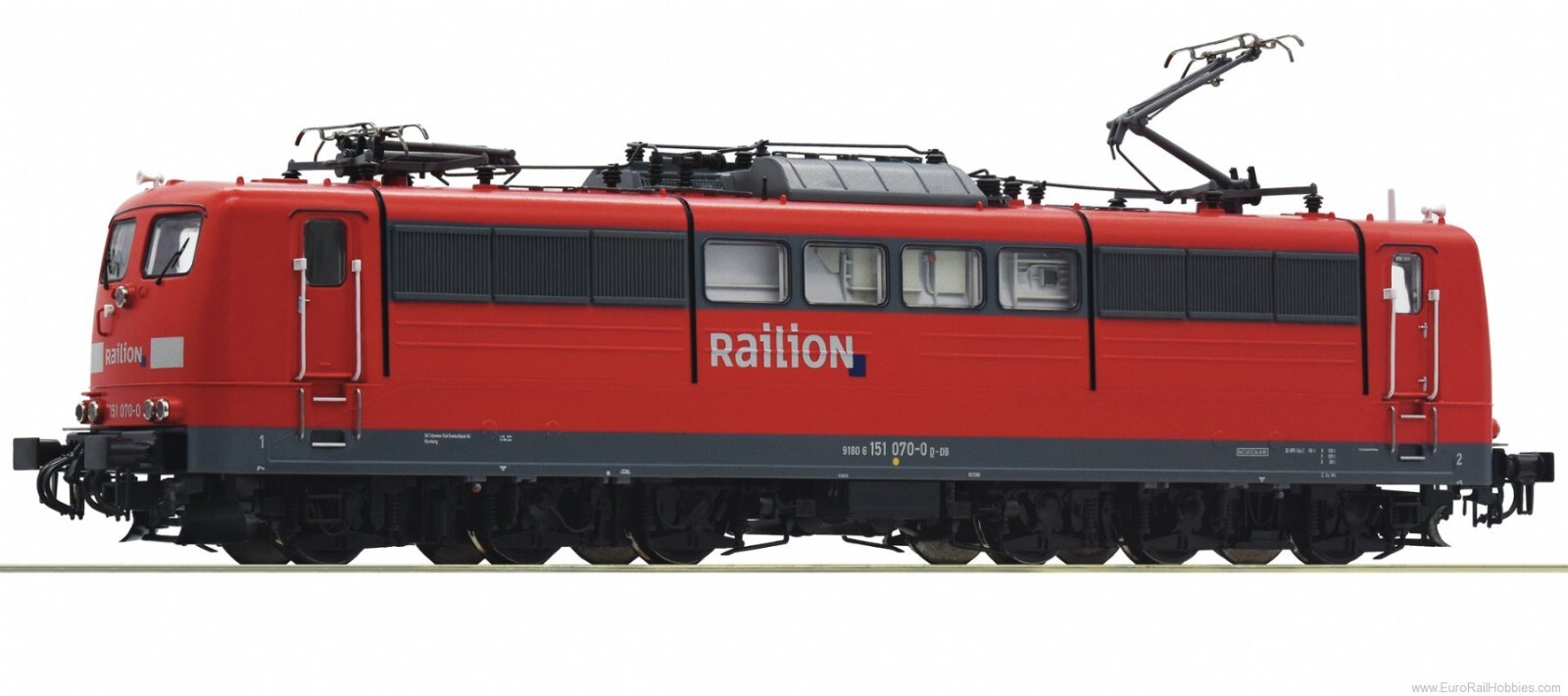 Roco 73368 151 070-0 Railion Red Traffic Livery, Single-Arm Pantographs
