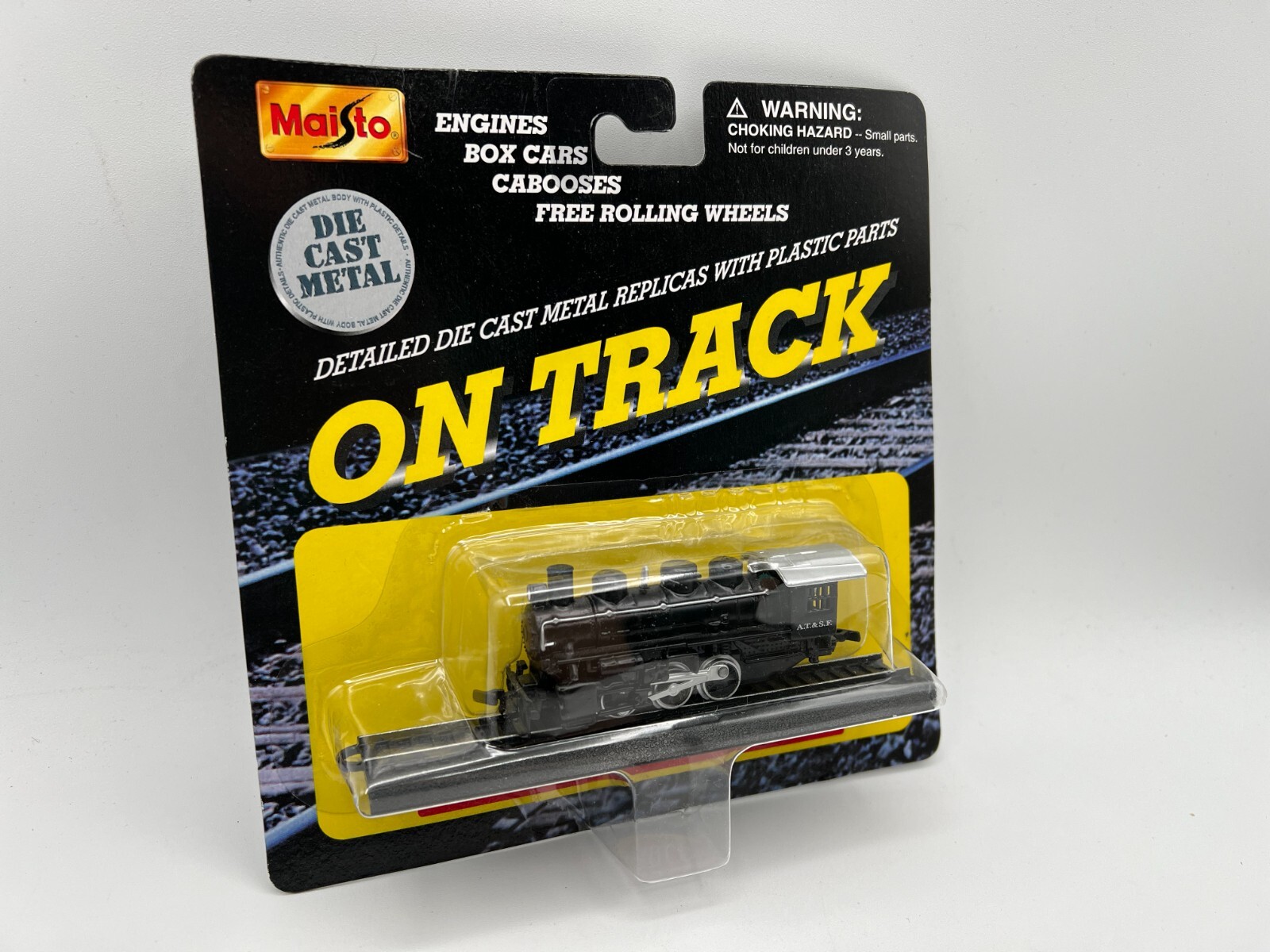 Lot Of 3 2000 Maisto On Track AT&SF Santa Fe Die-Cast Train Engines – NIP