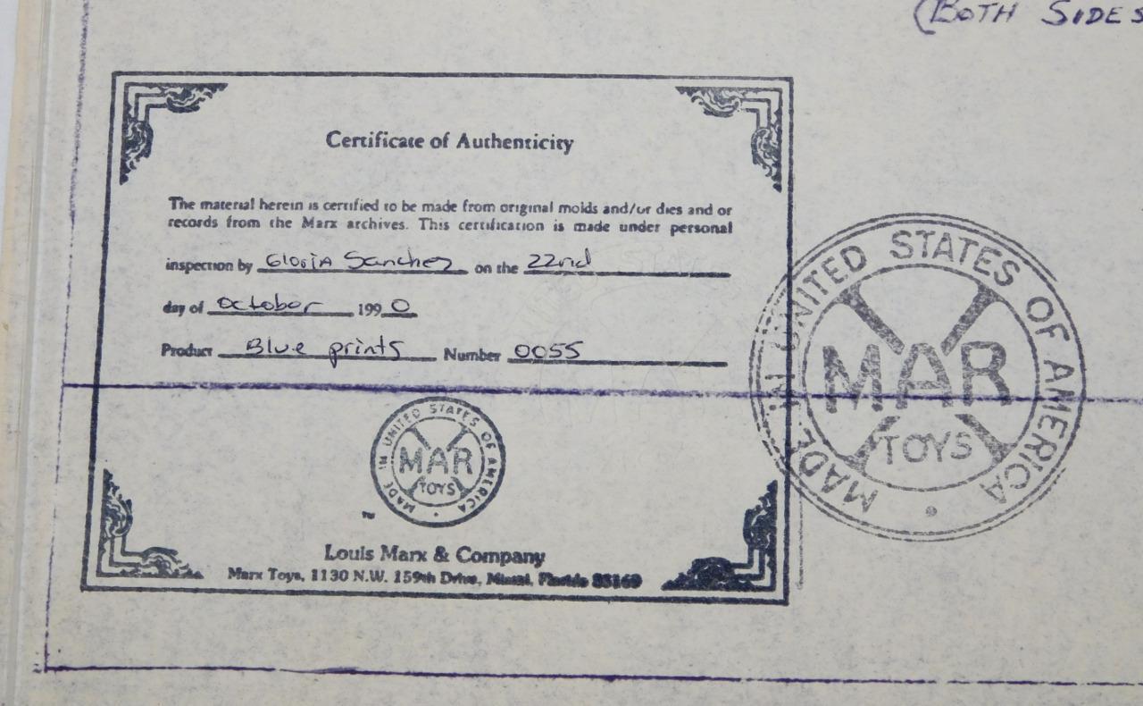 Marx AET 5014 NYC Vanderbilt Locomotive 5/23/1935 Blueprint 21.75 x 16 7/8″ #55