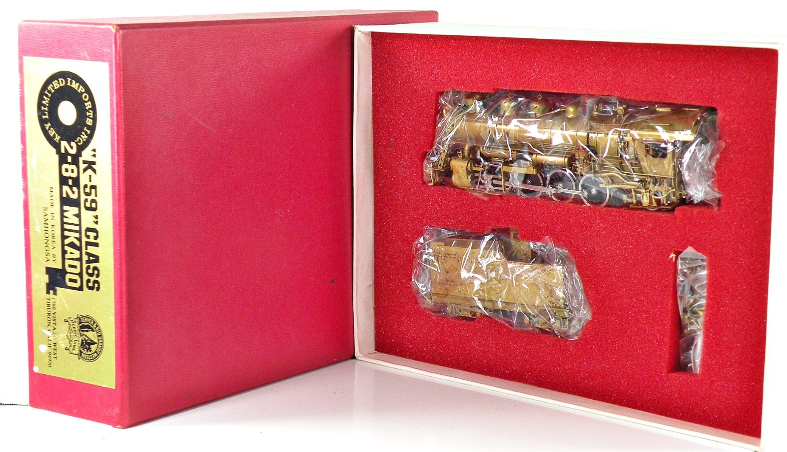 Key Imports Limited Brass HO D&RGW K-59 Class 2-8-2 Mikado Un-Painted