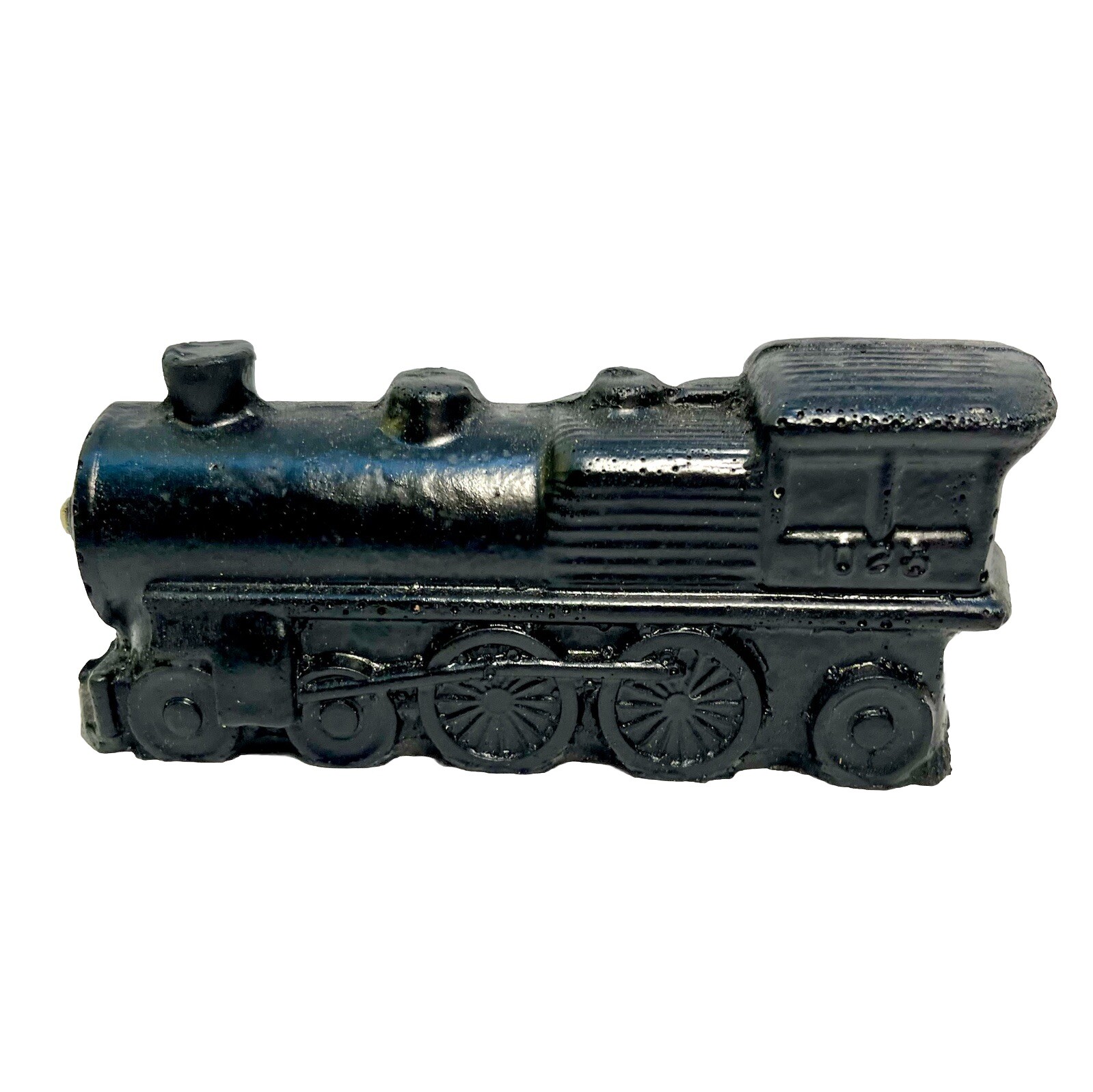 Carved Coal Car Train Steam Engine Locomotive 4.5” Felt Bottom Railroad Figurine