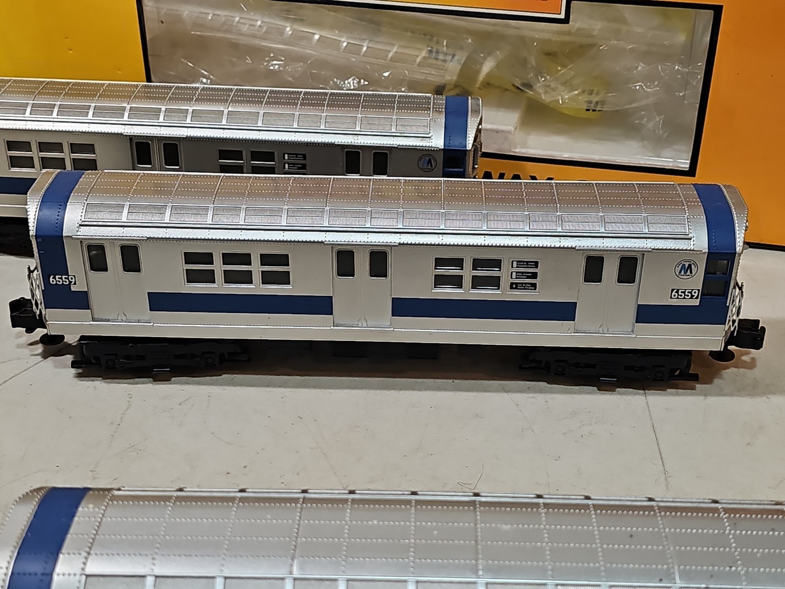 MTH Rail-King O Gauge R-17 NYC Metropolitan 3-Car Subway Set W/Proto Sound MINT!