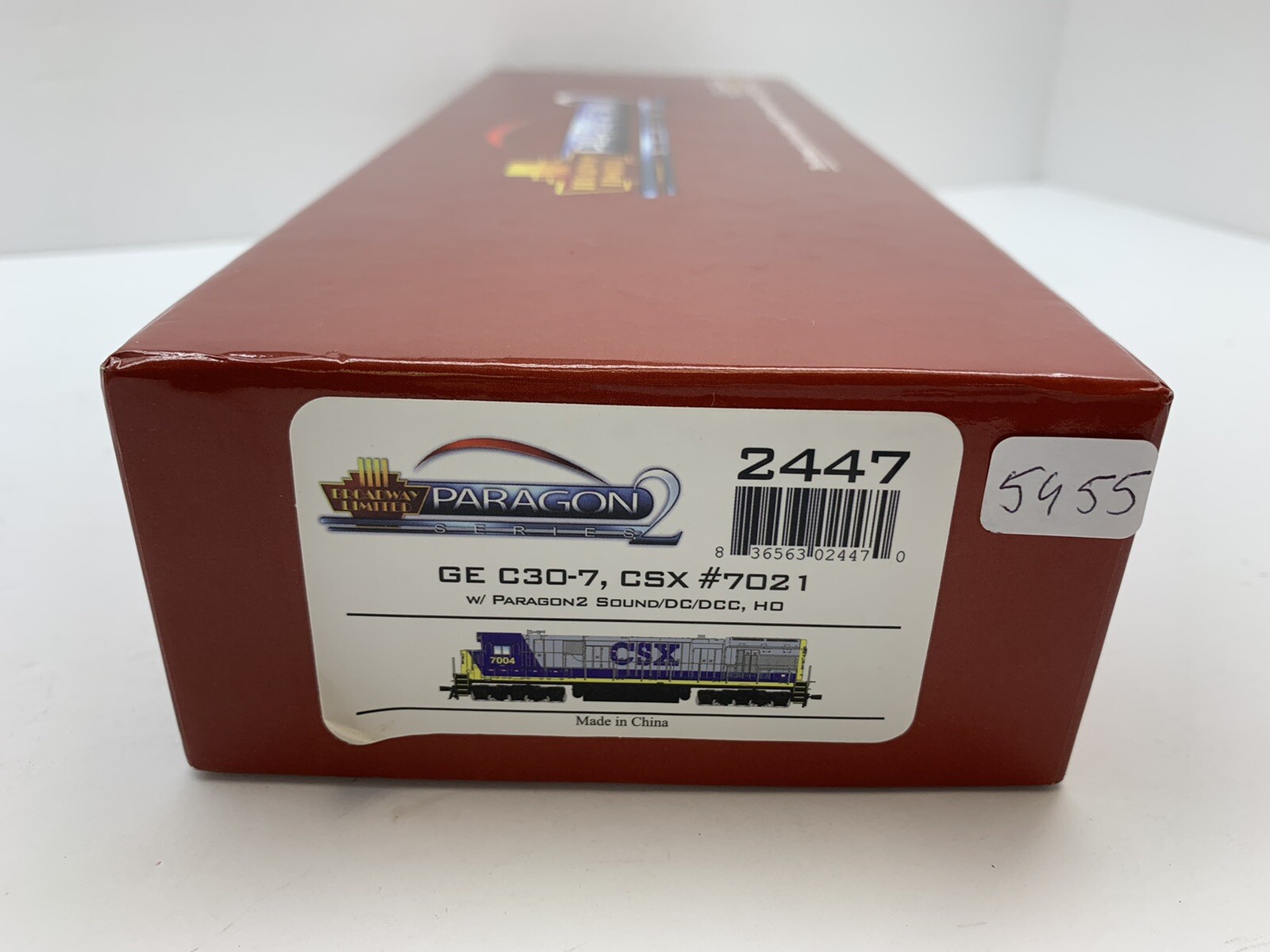 Paragon2 Broadway Limited HO #7021 CSX #2447 GE C30-7 W/ DC DCC Sound Locomotive