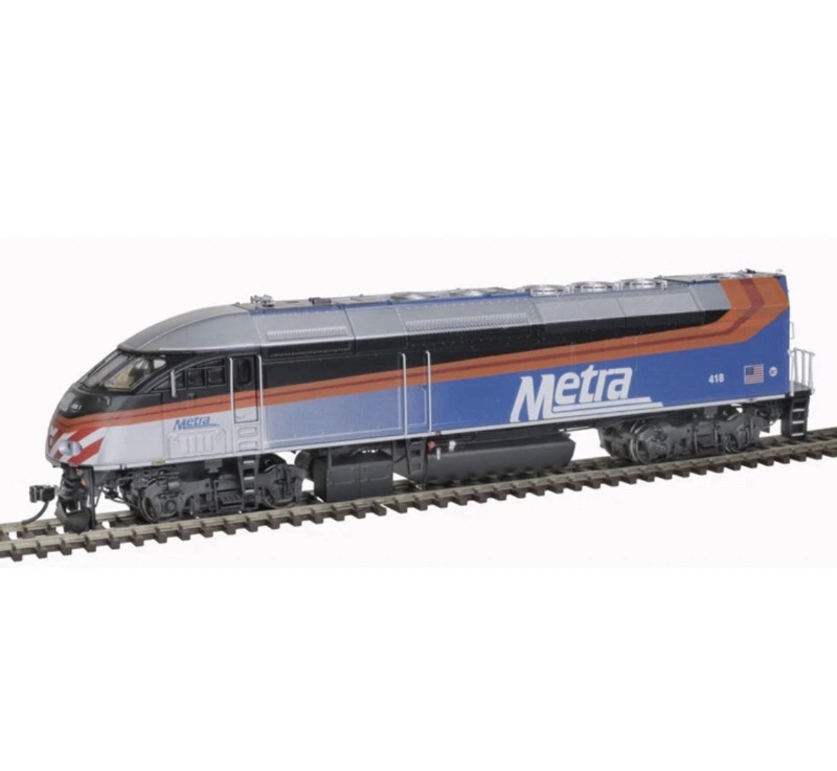 ATLAS GOLD Metra MP36PH #418 Chicago HO DCC/dc ESU LOK SOUND