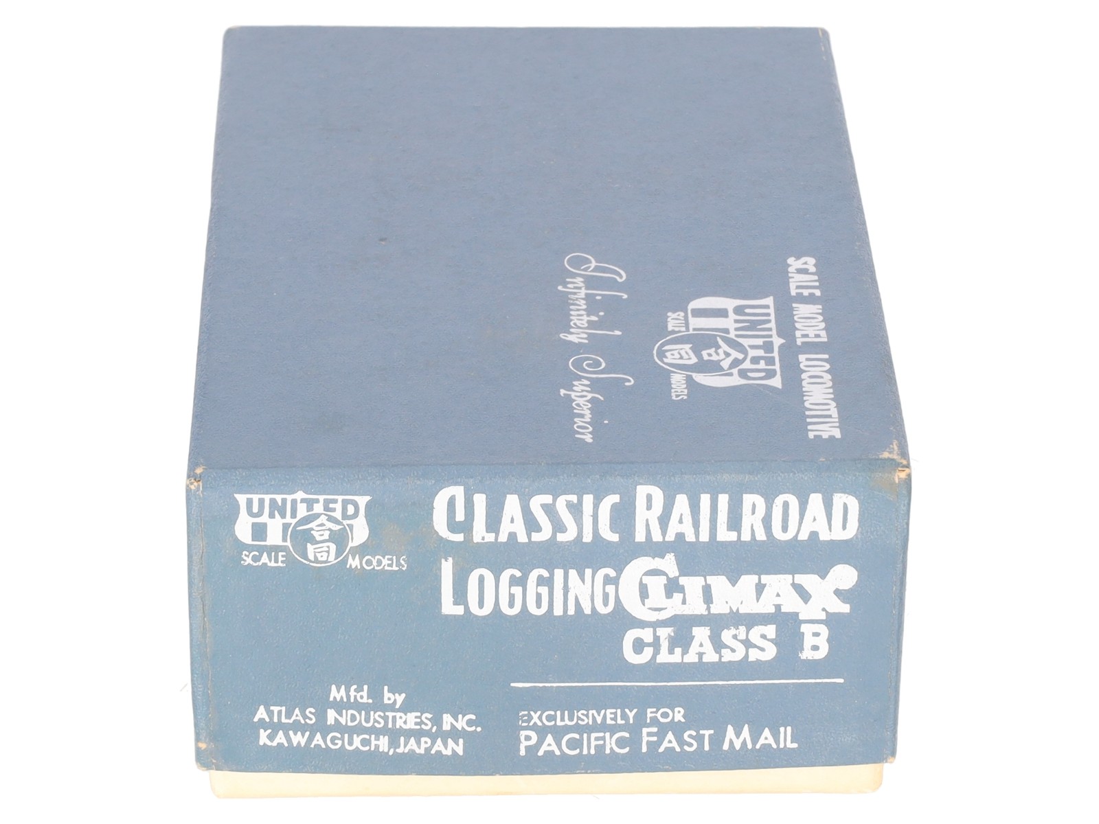 United Models HO Scale BRASS Classic Railroad Logging Climax Class B EX/Box
