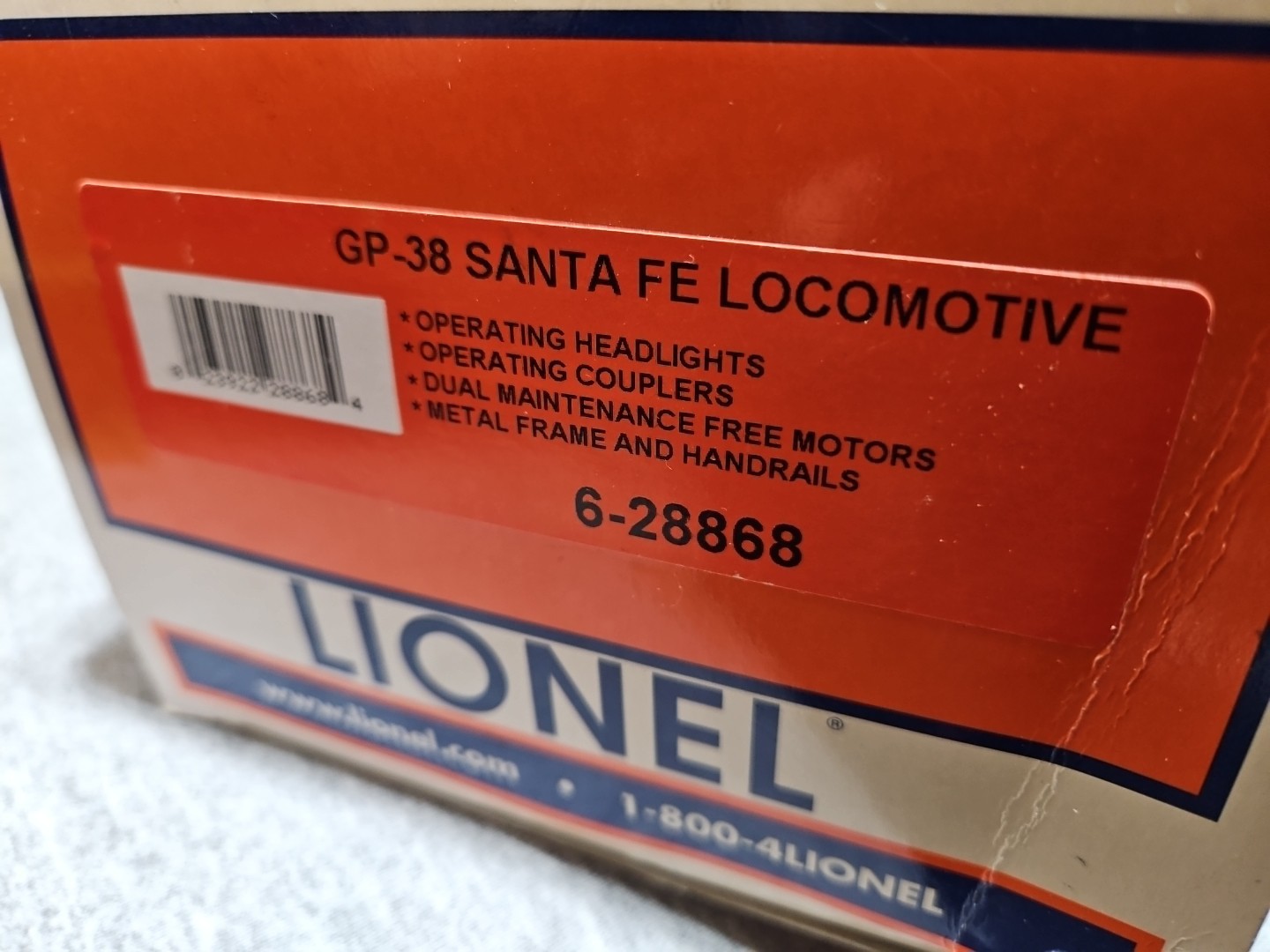 Lionel O 6-28868 Santa Fe 3524 GP38 Blue Yellow Diesel Locomotive Engine
