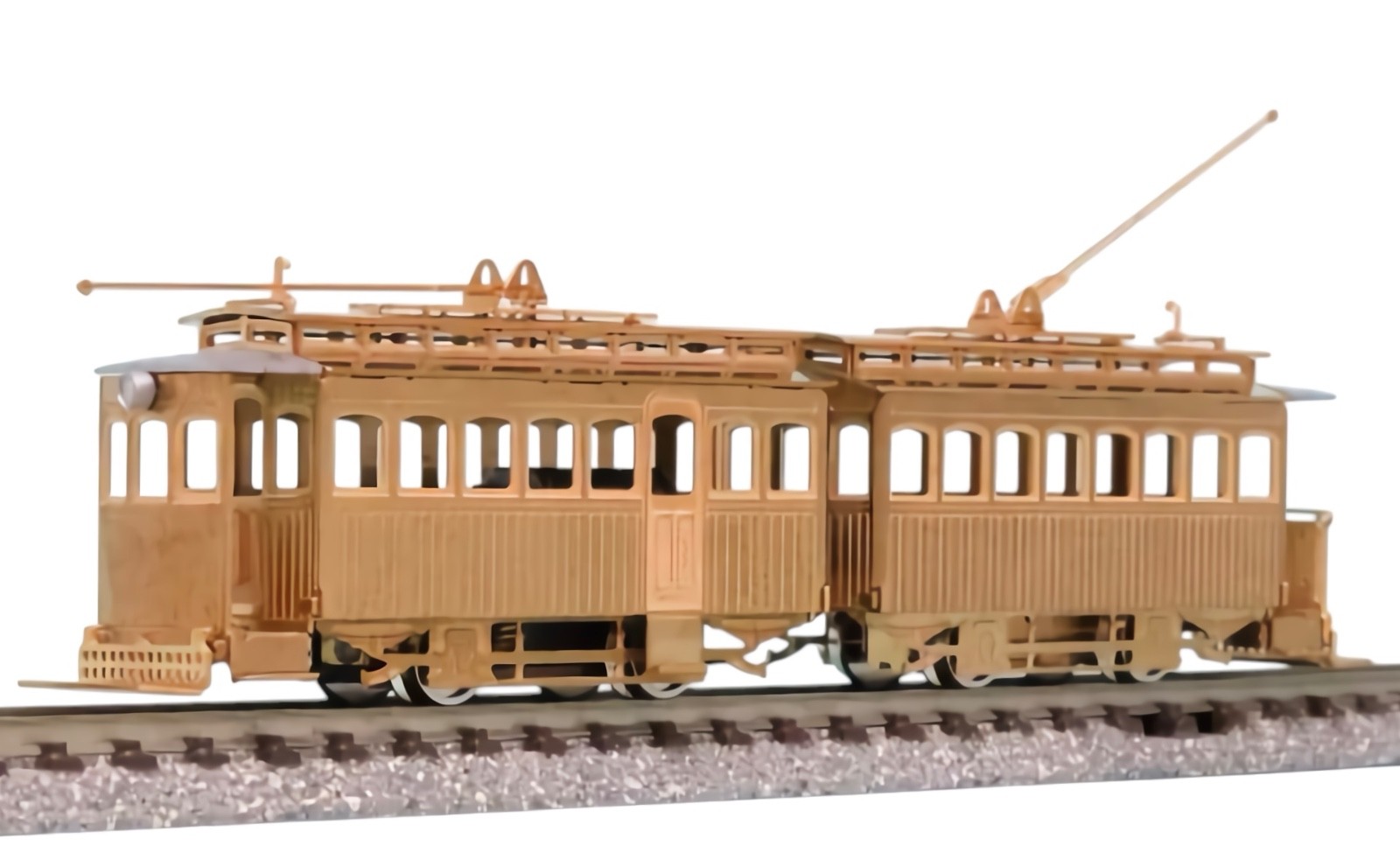 N Scale Aru Freelance Articulated Electric Streetcar Brass Kit 9mm Gauge Tram