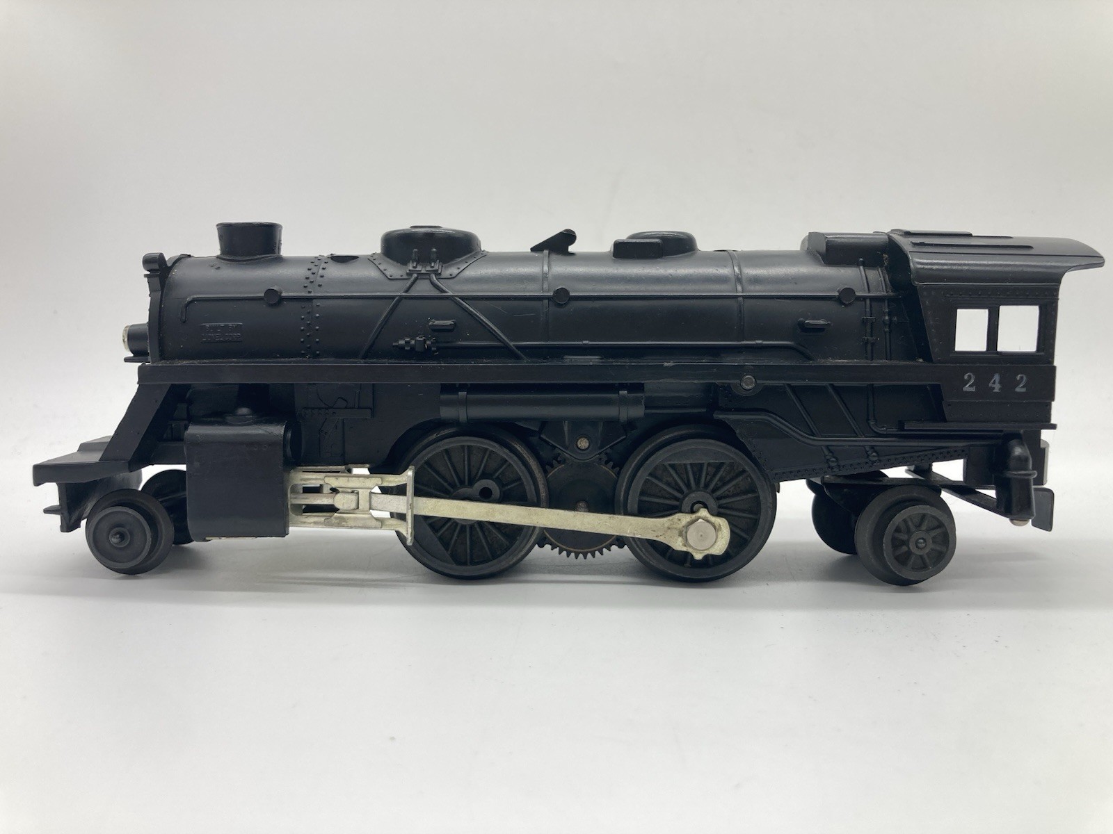 Lionel O Gauge #242 Scout Steam Locomotive 2-4-2 Black w/ Tender Caboose 3 Cars