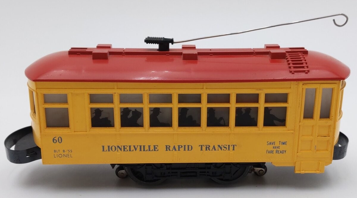 Lionel 60 Vintage O Lionelville Motorized Rapid Transit Trolley