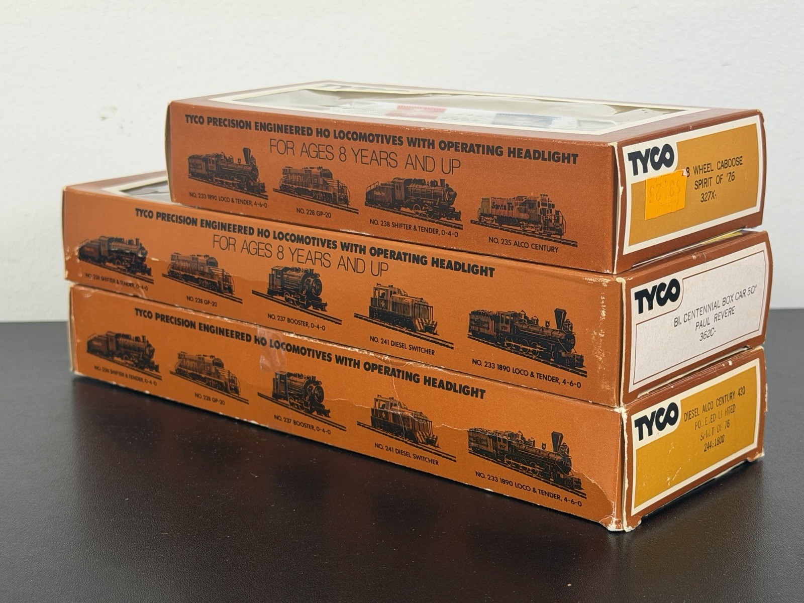 NEW NOS Tyco 1776 Alco 430 Powered Lighted Diesel Spirit Of 76 w/ Caboose & Car