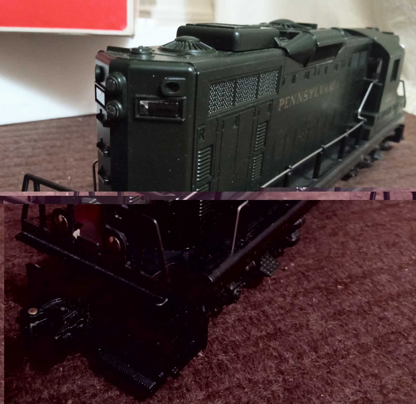 Lionel 0/27 Pennsylvania RR GP-9 Dummy Locomotive 6-8358 Near Mint w Box 1970s