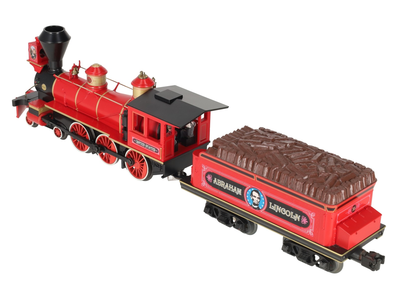 MTH 30-1591-1 O Abraham Lincoln 4-6-0 Ten Wheeler Steam Loco & Tender #16 w/PS3