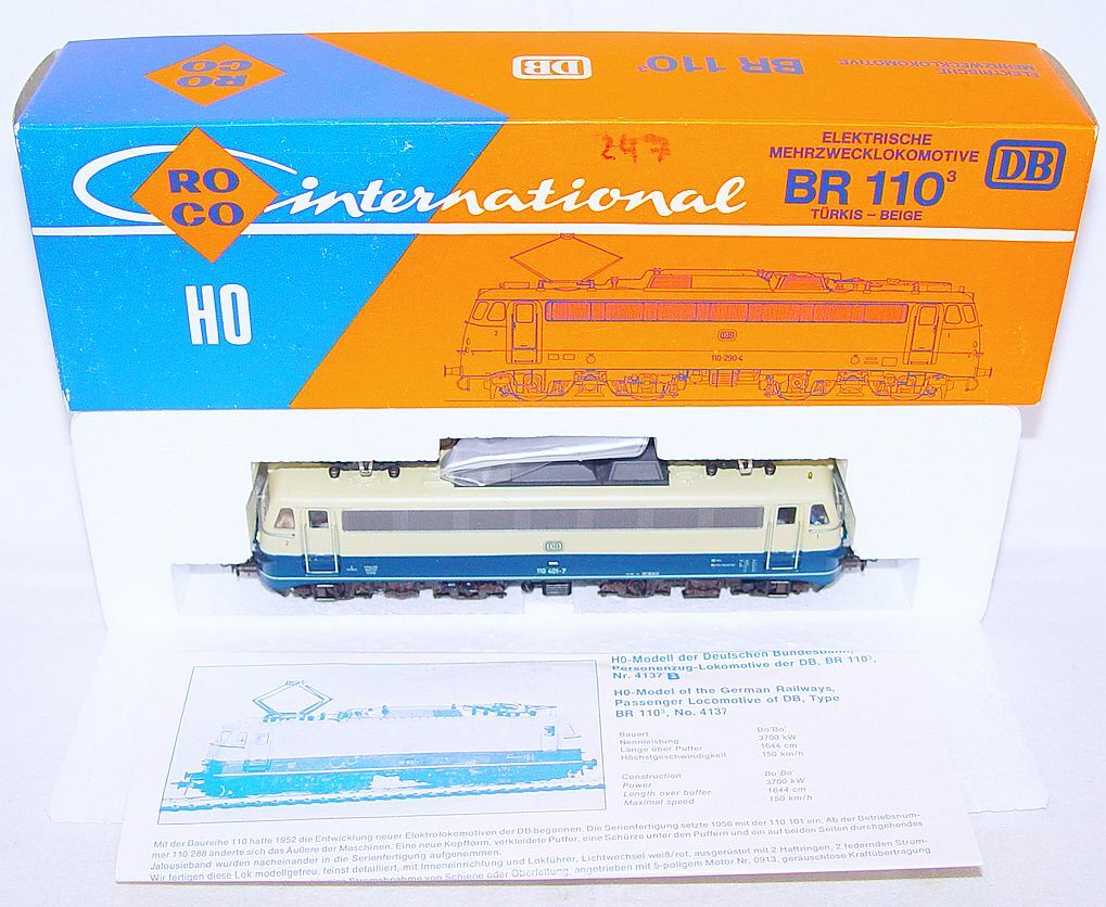 Roco DC HO 1:87 Deutsche Bundesbahn BR 110 “LORELEI” ELECTRIC LOCOMOTIVE MIB`78!