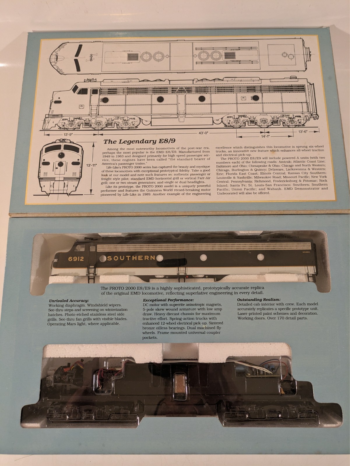 HO EMD E8/E9 SOU Southern #6912 DC NIB NOS # 21012